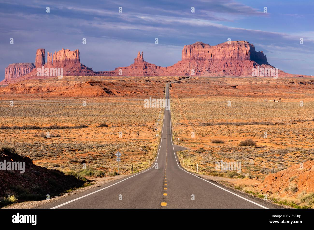 Forrest Gump Point am Highway 163 Scenic Drive in Mexican hat County, Monument Valley, Arizona, USA Stockfoto