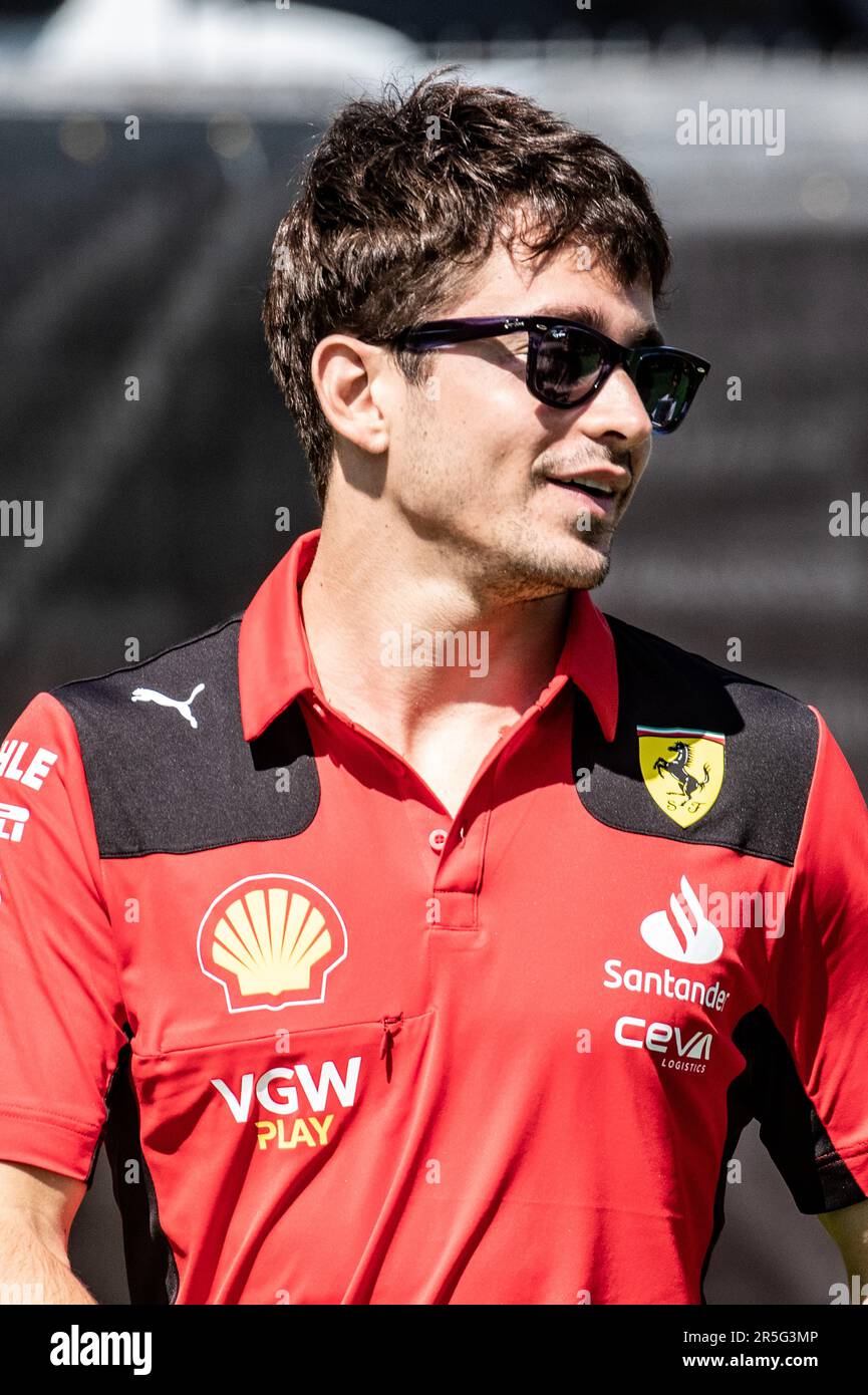 Barcelona, Spanien. 02. Juni 2023. Montmelo, Barcelona, Spanien. 02. Juni 2023; #16, Charles LECLERC, MCO, Team Scuderia Ferrari, SF23, während der FIA-Weltmeisterschaft F1. Formel 1 Grand Prix von Spanien, Circuit de Catalunya in der Nähe von Montmelo - Bild mit gebührenpflichtiger Haftung - Foto: © Cristiano BARNI/ATP Images (BARNI Cristiano/ATP/SPP) Guthaben: SPP Sport Press Photo. Alamy Live News Stockfoto