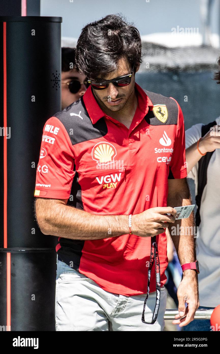 Barcelona, Spanien. 02. Juni 2023. Montmelo, Barcelona, Spanien. 02. Juni 2023; #55, Carlos SAINZ Jr., ESP, Team Scuderia Ferrari, SF-23, während der FIA-Weltmeisterschaft F1. Formel 1 Grand Prix von Spanien, Circuit de Catalunya in der Nähe von Montmelo - Bild mit gebührenpflichtiger Haftung - Foto: © Cristiano BARNI/ATP Images (BARNI Cristiano/ATP/SPP) Guthaben: SPP Sport Press Photo. Alamy Live News Stockfoto