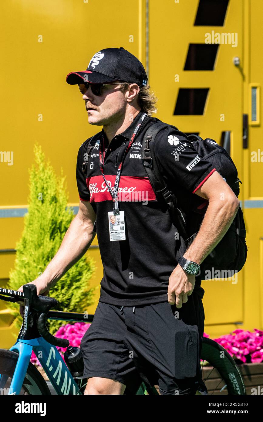 Montmelo, Barcelona, Spanien. 02. Juni 2023; #77, Valtteri BOTTAS, FIN, Alfa Romeo Racing F1 Team während der FIA F1 Weltmeisterschaft. Formel 1 Grand Prix von Spanien, Circuit de Catalunya in der Nähe von Montmelo - Bild mit gebührenpflichtiger Haftung - Foto: © Cristiano BARNI / ATP Bilder (BARNI Cristiano / ATP / SPP) Stockfoto