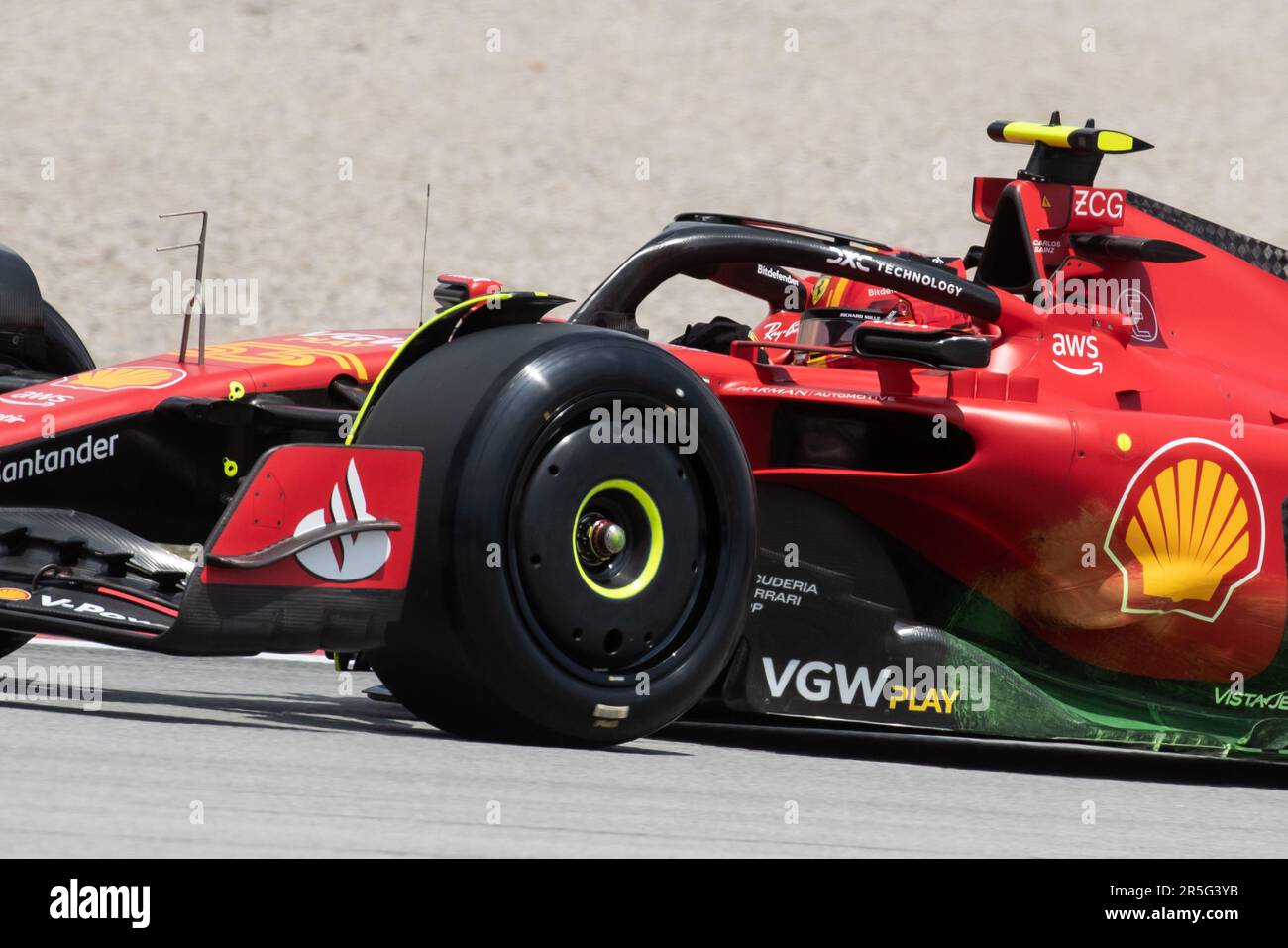 Barcelona, Spanien. 02. Juni 2023. Montmelo, Barcelona, Spanien. 02. Juni 2023; #55, Carlos SAINZ Jr., ESP, Team Scuderia Ferrari, SF-23, während der FIA-Weltmeisterschaft F1. Formel 1 Grand Prix von Spanien, Circuit de Catalunya in der Nähe von Montmelo - Bild mit gebührenpflichtiger Haftung - Foto: © Cristiano BARNI/ATP Images (BARNI Cristiano/ATP/SPP) Guthaben: SPP Sport Press Photo. Alamy Live News Stockfoto