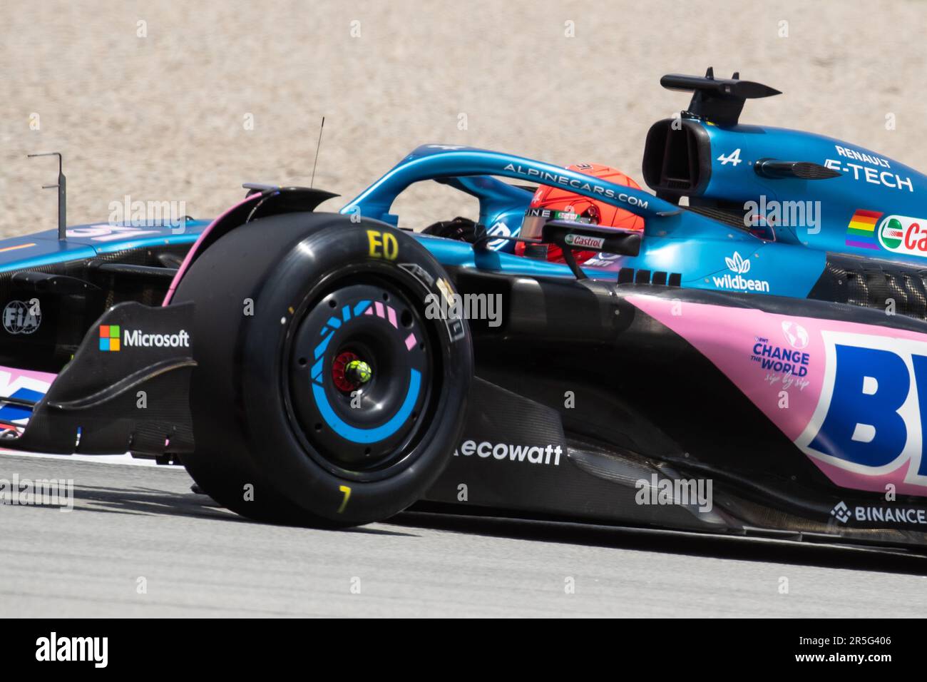 Barcelona, Spanien. 02. Juni 2023. Montmelo, Barcelona, Spanien. 02. Juni 2023; #31, Esteban OCON, FRA, Alpine F1 Team, Alpine A523 Renault während der FIA F1 Weltmeisterschaft. Formel 1 Grand Prix von Spanien, Circuit de Catalunya in der Nähe von Montmelo - Bild mit gebührenpflichtiger Haftung - Foto: © Cristiano BARNI/ATP Images (BARNI Cristiano/ATP/SPP) Guthaben: SPP Sport Press Photo. Alamy Live News Stockfoto