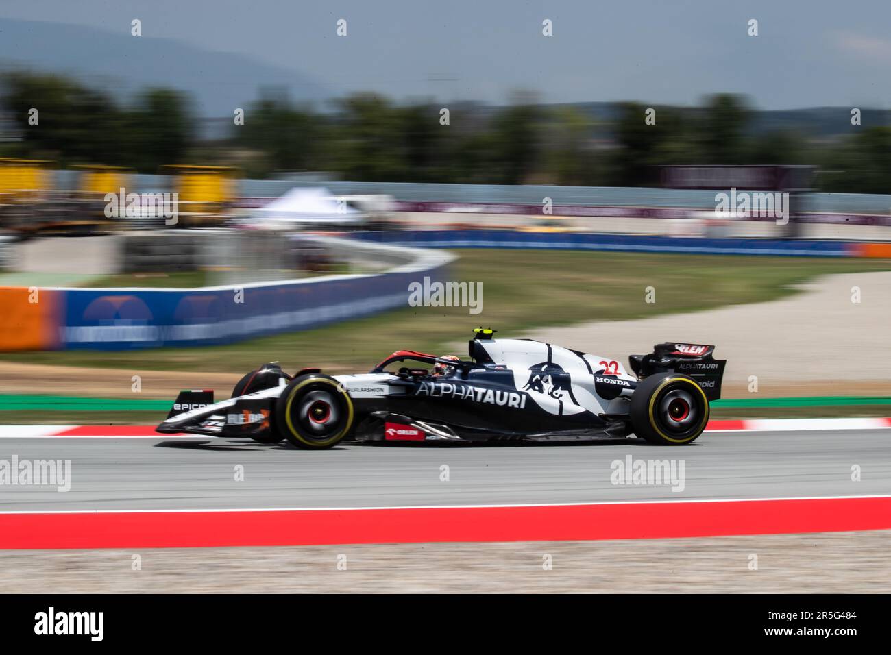 Barcelona, Spanien. 02. Juni 2023. Montmelo, Barcelona, Spanien. 02. Juni 2023; #22, Yuki TSUNODA, JAP, Team Scuderia Alpha Tauri, AT04, Honda RBPT während der FIA F1 Weltmeisterschaft. Formel 1 Grand Prix von Spanien, Circuit de Catalunya in der Nähe von Montmelo - Bild mit gebührenpflichtiger Haftung - Foto: © Cristiano BARNI/ATP Images (BARNI Cristiano/ATP/SPP) Guthaben: SPP Sport Press Photo. Alamy Live News Stockfoto
