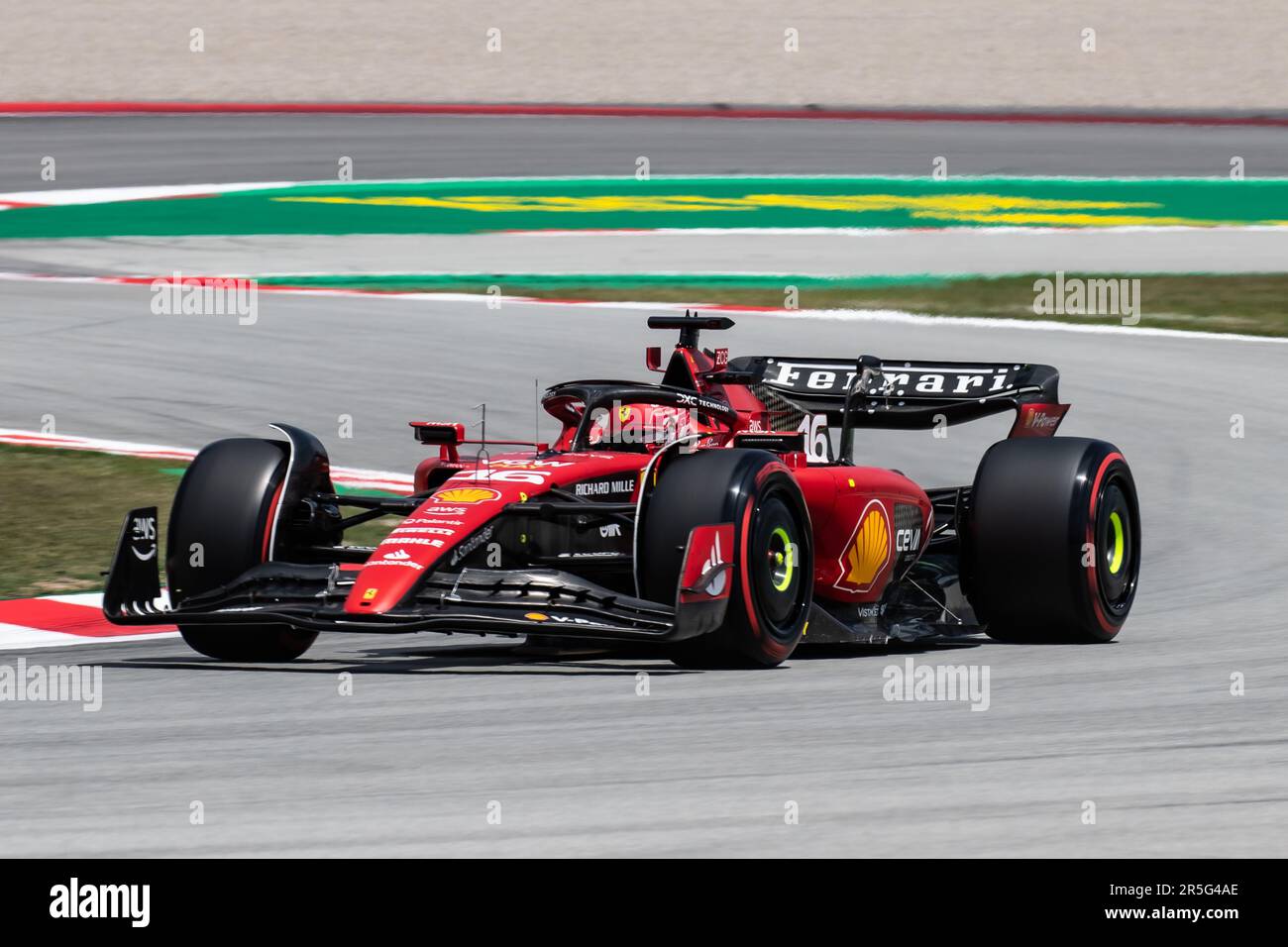Barcelona, Spanien. 02. Juni 2023. Montmelo, Barcelona, Spanien. 02. Juni 2023; #16, Charles LECLERC, MCO, Team Scuderia Ferrari, SF23, während der FIA-Weltmeisterschaft F1. Formel 1 Grand Prix von Spanien, Circuit de Catalunya in der Nähe von Montmelo - Bild mit gebührenpflichtiger Haftung - Foto: © Cristiano BARNI/ATP Images (BARNI Cristiano/ATP/SPP) Guthaben: SPP Sport Press Photo. Alamy Live News Stockfoto