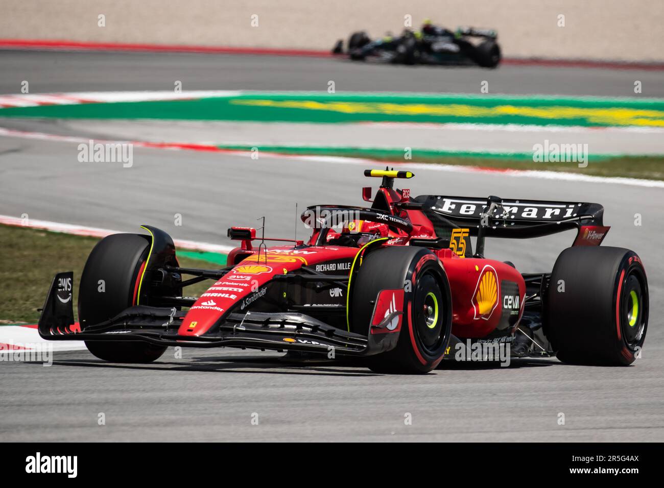 Barcelona, Spanien. 02. Juni 2023. Montmelo, Barcelona, Spanien. 02. Juni 2023; #55, Carlos SAINZ Jr., ESP, Team Scuderia Ferrari, SF-23, während der FIA-Weltmeisterschaft F1. Formel 1 Grand Prix von Spanien, Circuit de Catalunya in der Nähe von Montmelo - Bild mit gebührenpflichtiger Haftung - Foto: © Cristiano BARNI/ATP Images (BARNI Cristiano/ATP/SPP) Guthaben: SPP Sport Press Photo. Alamy Live News Stockfoto