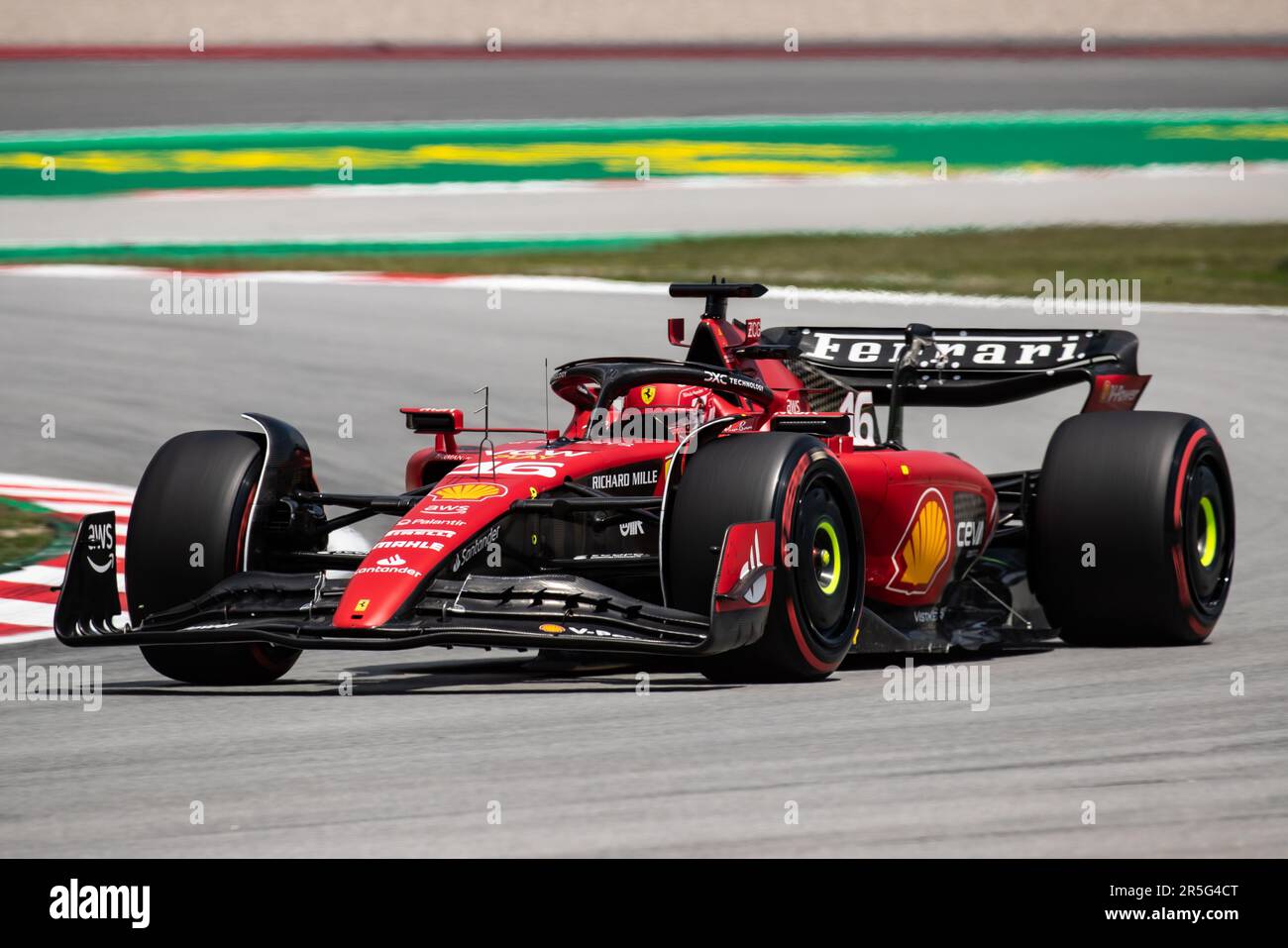 Barcelona, Spanien. 02. Juni 2023. Montmelo, Barcelona, Spanien. 02. Juni 2023; #16, Charles LECLERC, MCO, Team Scuderia Ferrari, SF23, während der FIA-Weltmeisterschaft F1. Formel 1 Grand Prix von Spanien, Circuit de Catalunya in der Nähe von Montmelo - Bild mit gebührenpflichtiger Haftung - Foto: © Cristiano BARNI/ATP Images (BARNI Cristiano/ATP/SPP) Guthaben: SPP Sport Press Photo. Alamy Live News Stockfoto