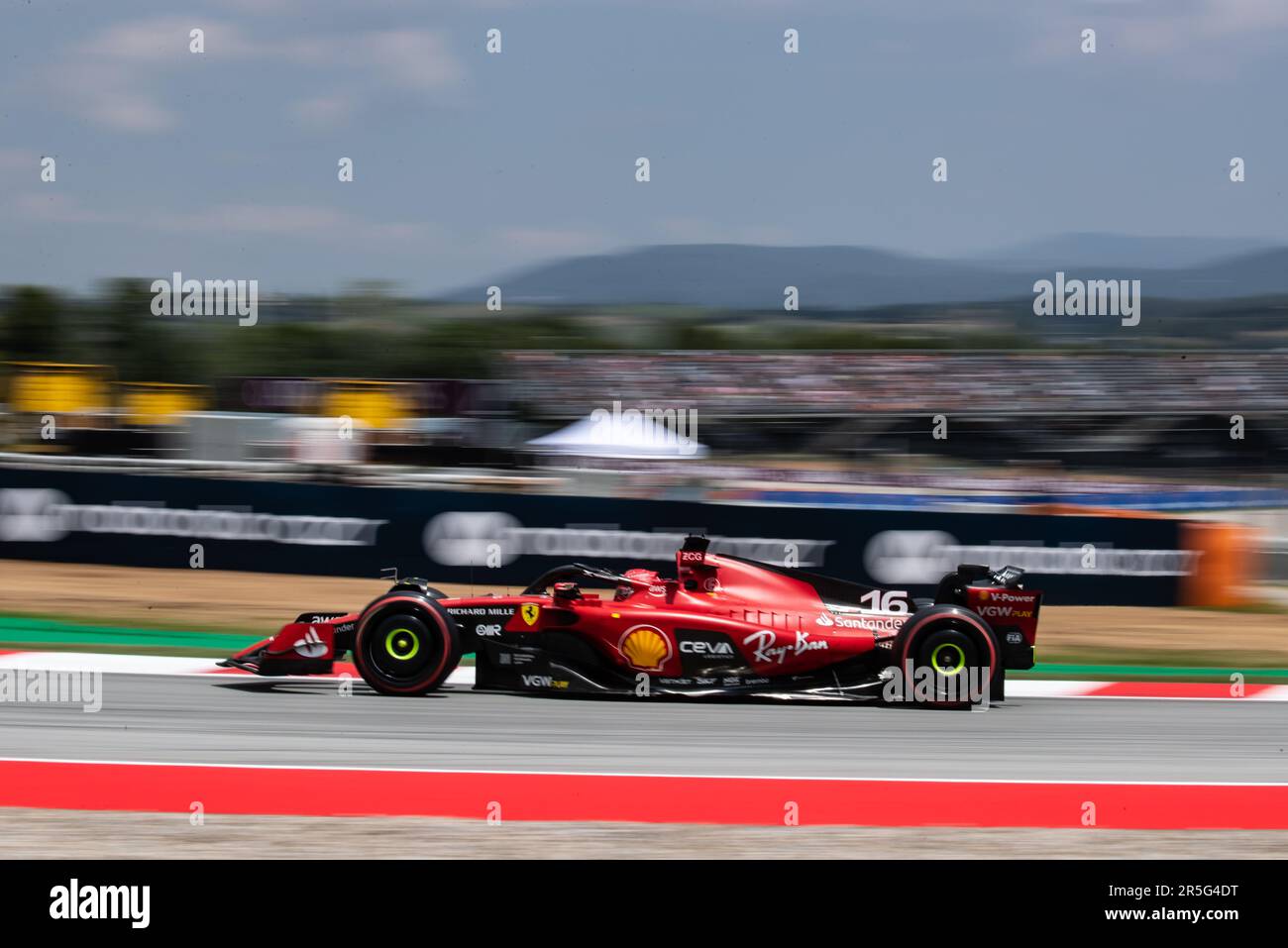 Barcelona, Spanien. 02. Juni 2023. Montmelo, Barcelona, Spanien. 02. Juni 2023; #16, Charles LECLERC, MCO, Team Scuderia Ferrari, SF23, während der FIA-Weltmeisterschaft F1. Formel 1 Grand Prix von Spanien, Circuit de Catalunya in der Nähe von Montmelo - Bild mit gebührenpflichtiger Haftung - Foto: © Cristiano BARNI/ATP Images (BARNI Cristiano/ATP/SPP) Guthaben: SPP Sport Press Photo. Alamy Live News Stockfoto