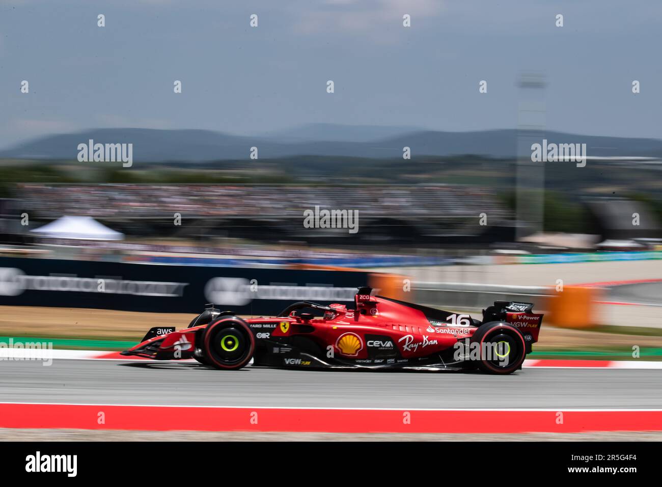 Barcelona, Spanien. 02. Juni 2023. Montmelo, Barcelona, Spanien. 02. Juni 2023; #16, Charles LECLERC, MCO, Team Scuderia Ferrari, SF23, während der FIA-Weltmeisterschaft F1. Formel 1 Grand Prix von Spanien, Circuit de Catalunya in der Nähe von Montmelo - Bild mit gebührenpflichtiger Haftung - Foto: © Cristiano BARNI/ATP Images (BARNI Cristiano/ATP/SPP) Guthaben: SPP Sport Press Photo. Alamy Live News Stockfoto