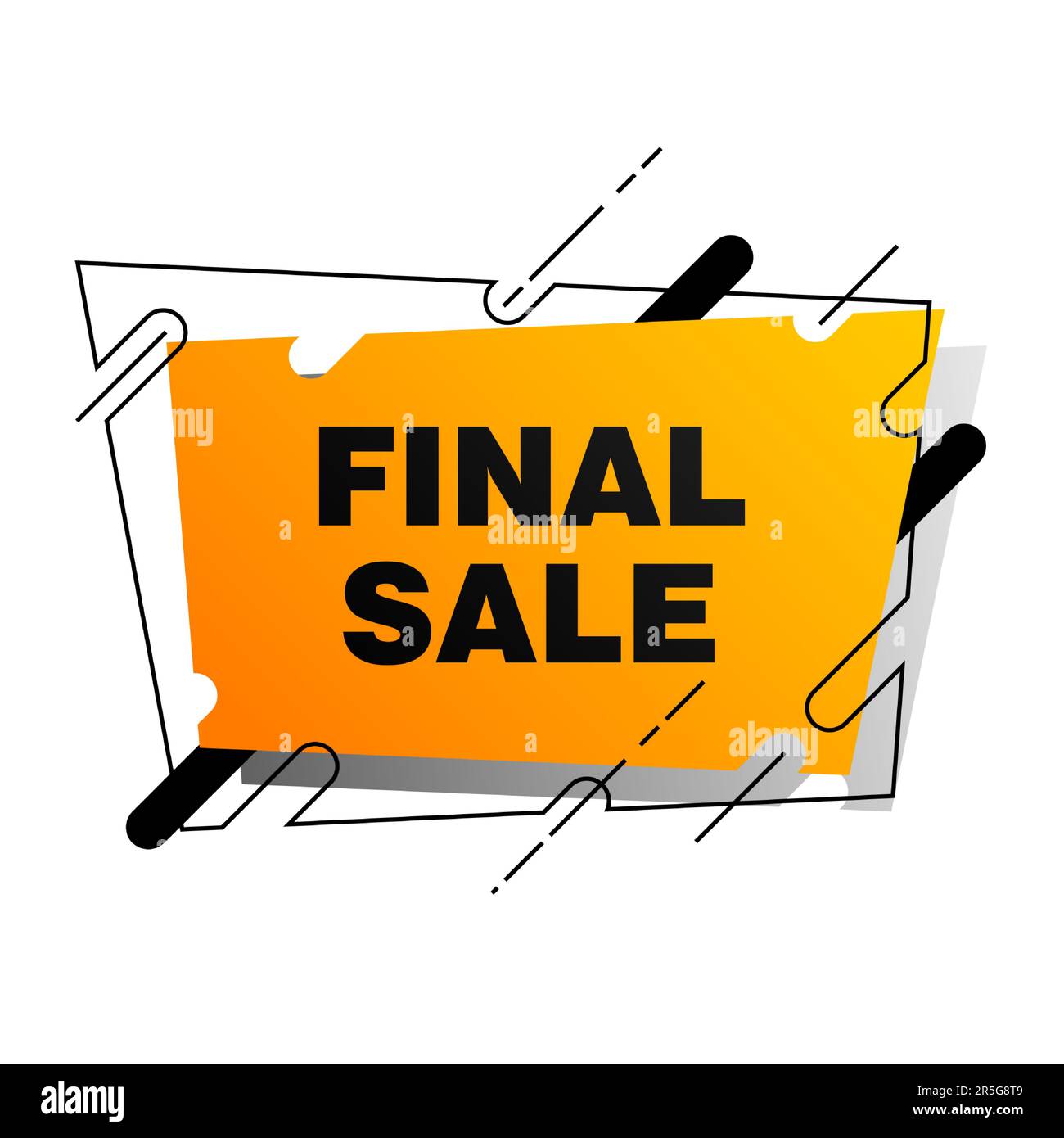 Bannerdesign mit Rahmen für Endverkauf Stock Vektor