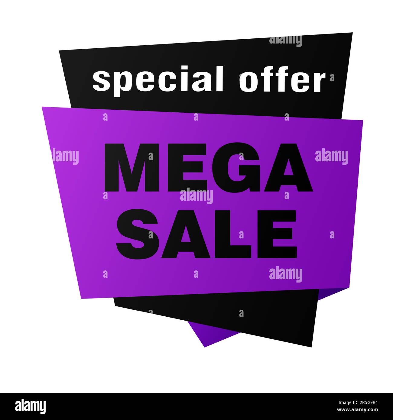 Mega Sale Sonderangebot geometrisches Bannerdesign Stock Vektor