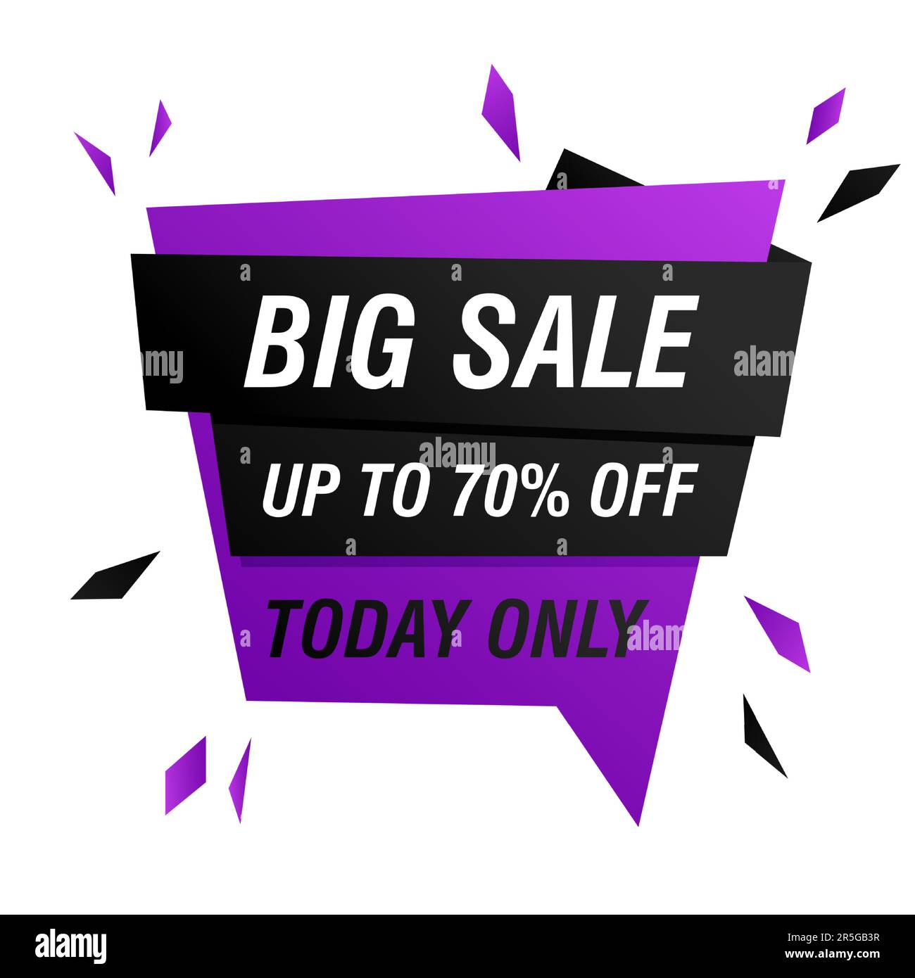 Heute gibt es nur Bannerdesign mit Burst Stock Vektor