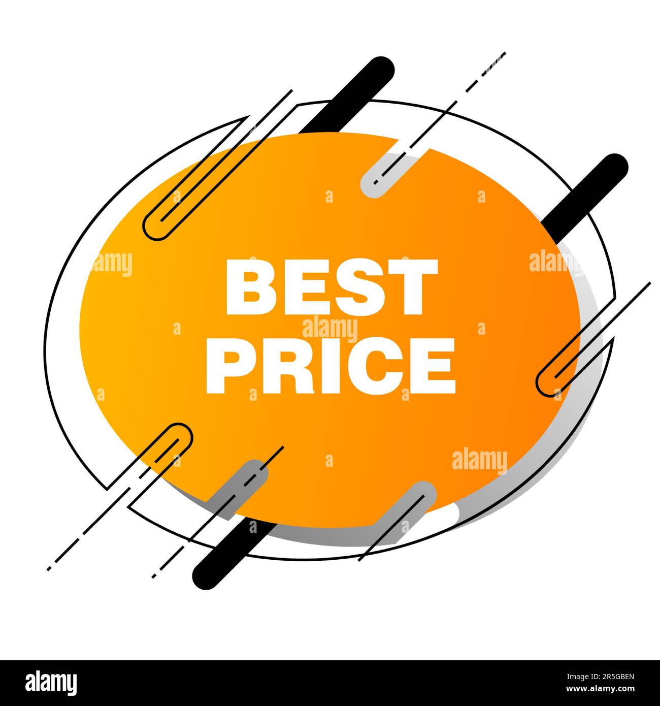 Bestpreis-Angebot Bannerdesign mit ovalem Rahmen Stock Vektor