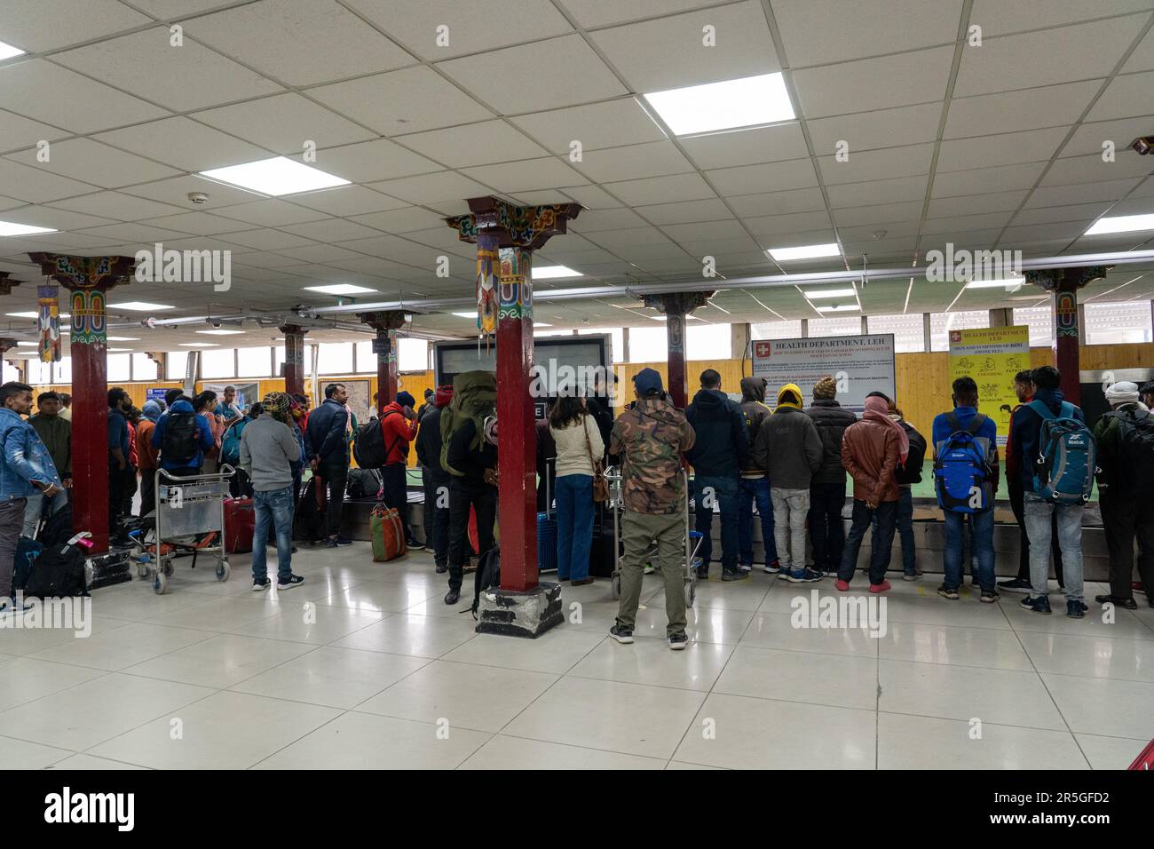 Flughafen Kushok Bakula Rimpochee in Leh, Indien Stockfoto