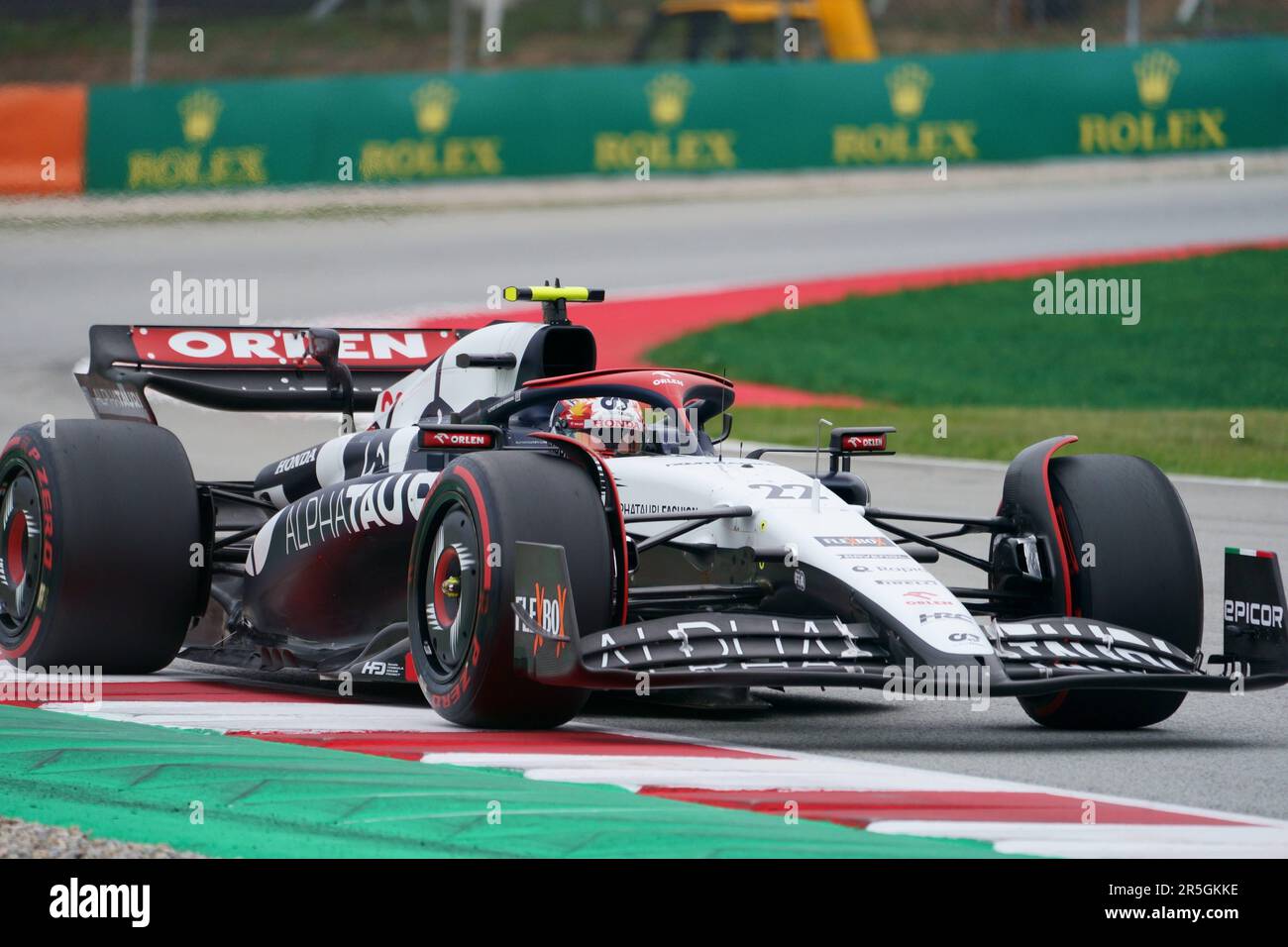 Barcelona, Spanien. 3. Juni 2023: Circuit de Barcelona-Catalunya, Barcelona, Spanien: Formel 1 Grand Prix Spanien 2023: Qualifikationstag: Yuki Tsunoda Alpha Tauri Credit: Action Plus Sports Images/Alamy Live News Stockfoto