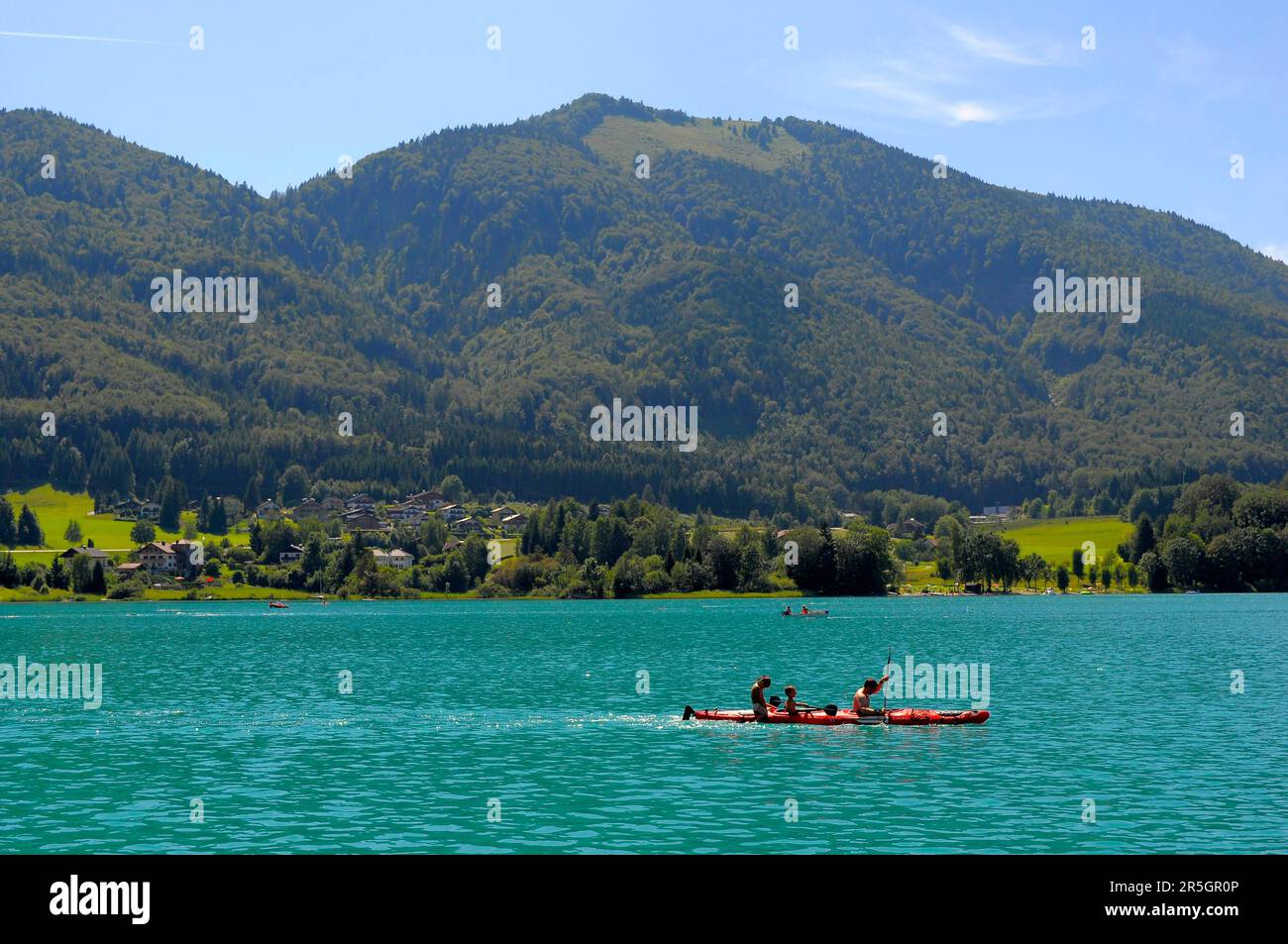 Österreich, Fuschl am See, Fuschl, See, Paddelboot Stockfoto