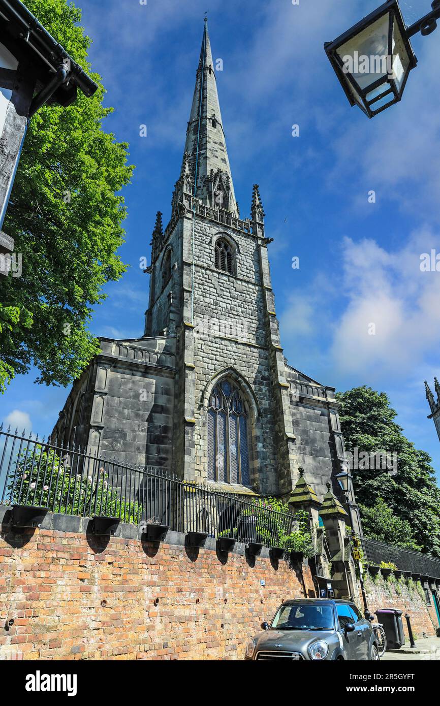 St Alkmund's Church an der Fish Street, Shrewsbury, Shropshire, England, Großbritannien Stockfoto