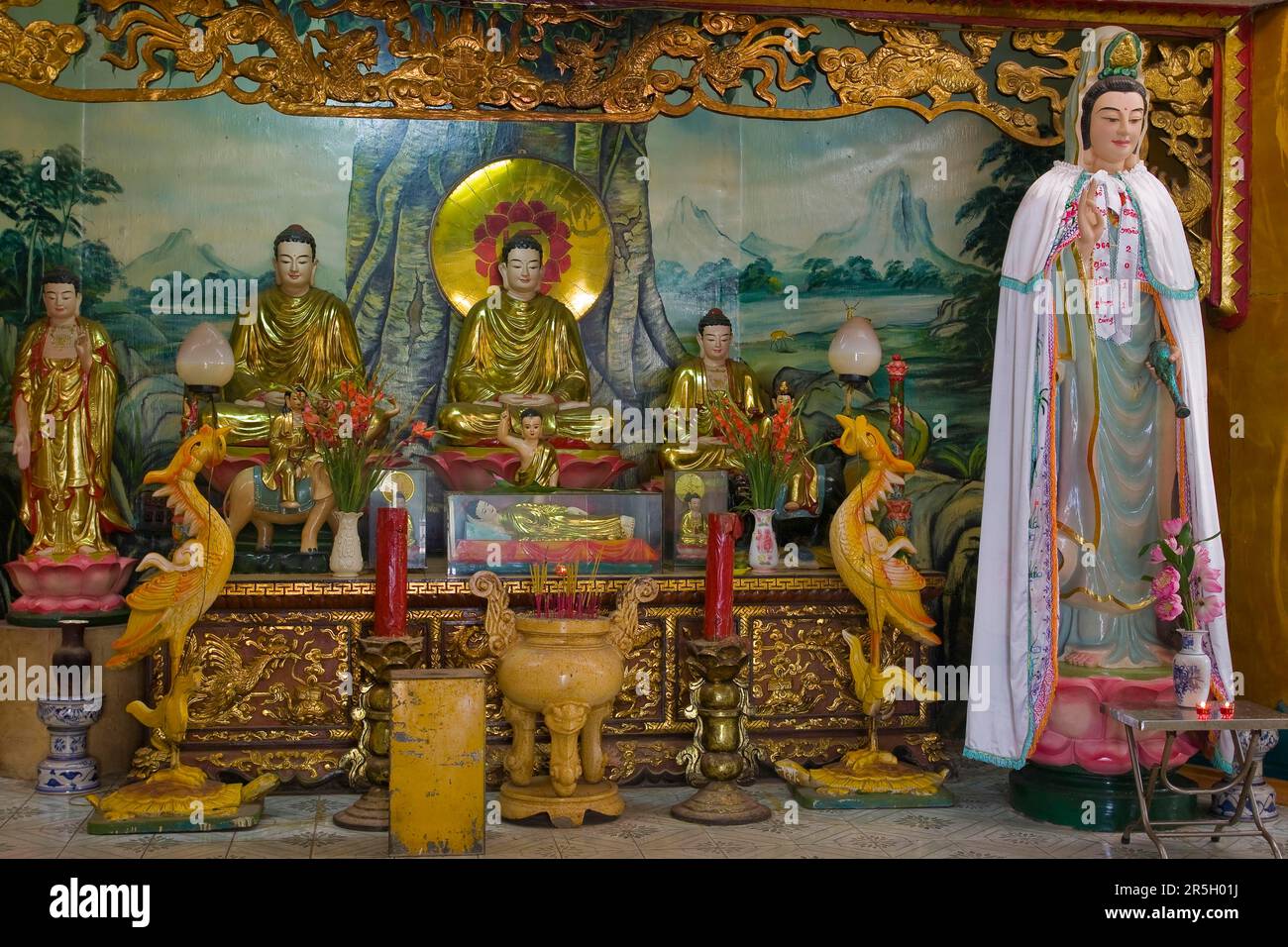 Quoc Tu Pagoda, Ho-Chi-Minh-Stadt, Saigon, Vietnam Stockfoto