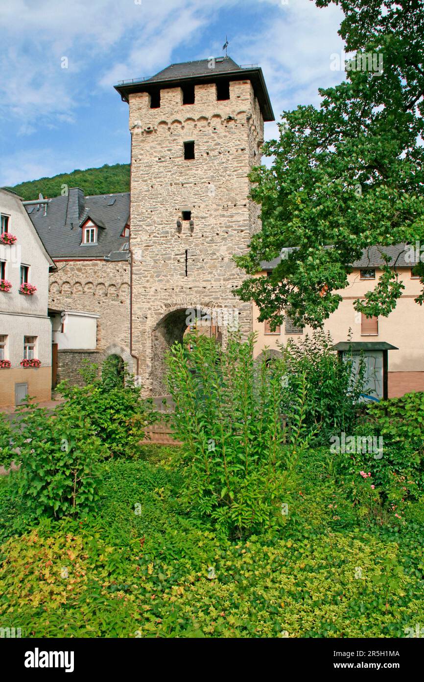 Gate Tower, Dausenau, Rheinland-Pfalz, Deutschland Stockfoto