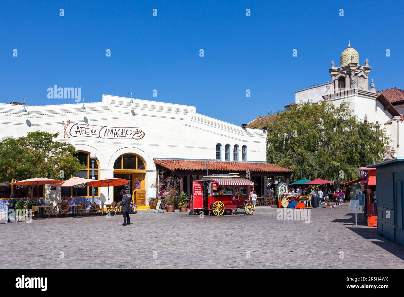 Food Cart am Eingang zur Olvera Street Los Angeles Stockfoto