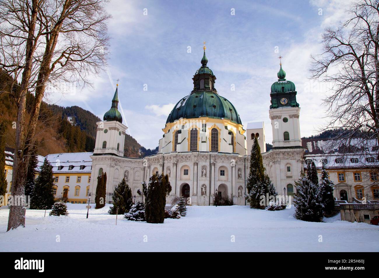 Kloster Ettal, Ettal, in der Nähe von Garmisch-Partenkirchen, Oberbayern, Bayern, Deutschland, Benediktinerkloster Stockfoto