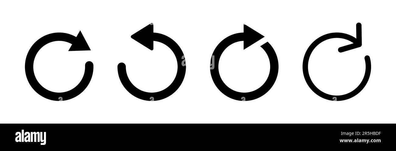 Symbolgruppe aktualisieren. Symbolvektor neu laden. Symbol "Aktualisieren". Stock Vektor