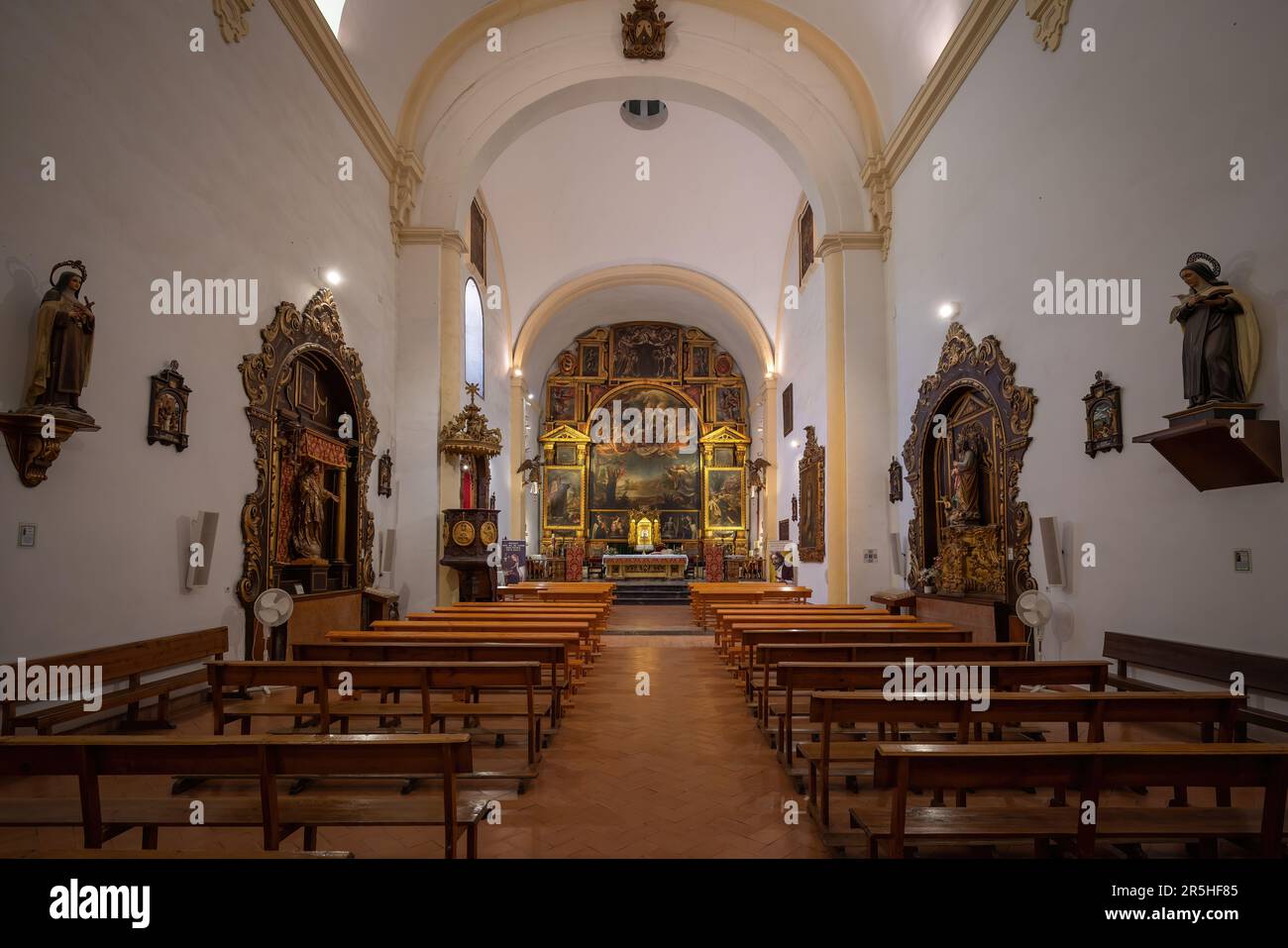 Carmen de Puerta Nueva Kirche Innenraum - Route der Fernandinerkirchen - Cordoba, Andalusien, Spanien Stockfoto