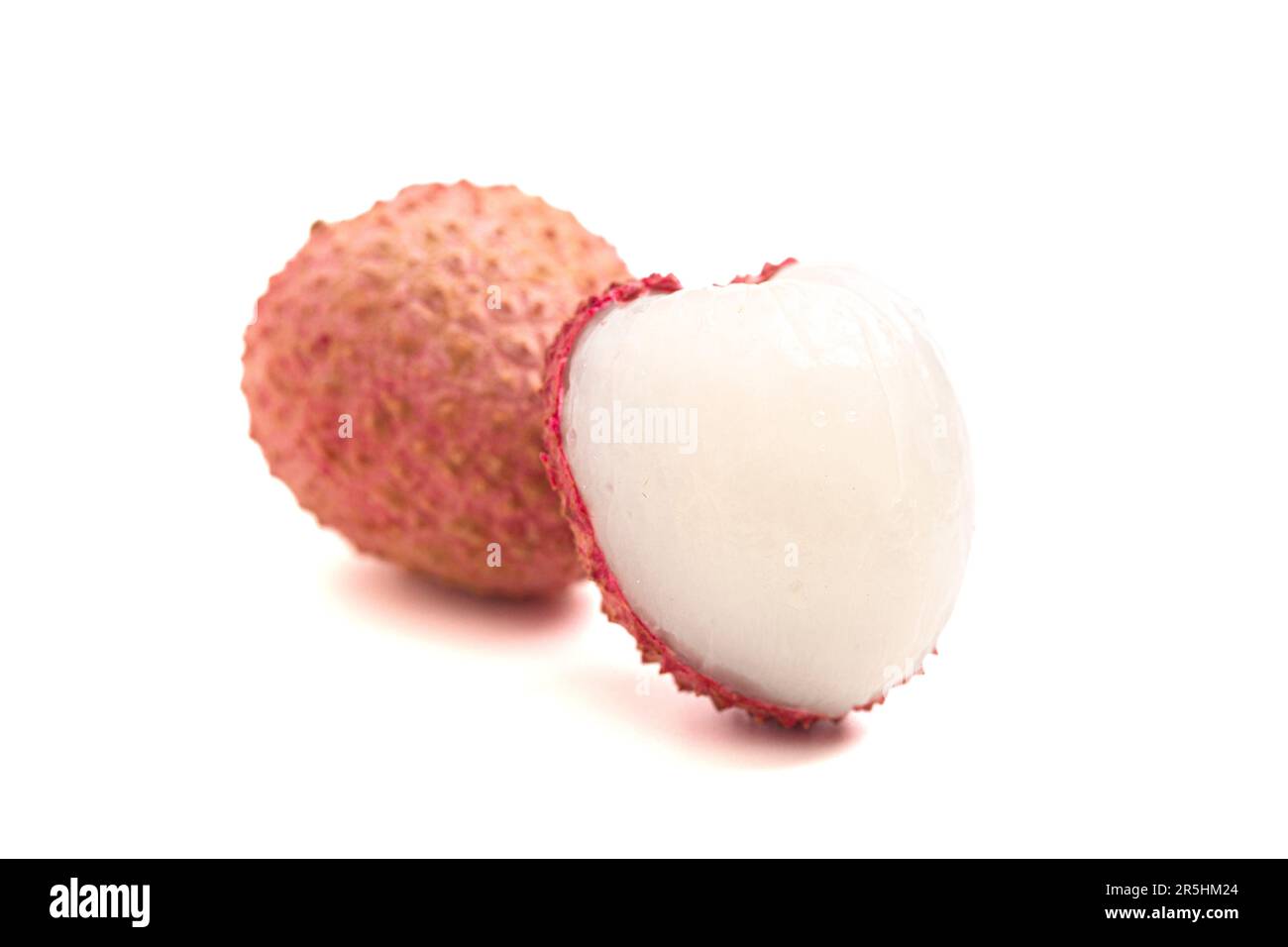 Ein frisches Lychee, eine süße und saftige tropische Frucht Stockfoto