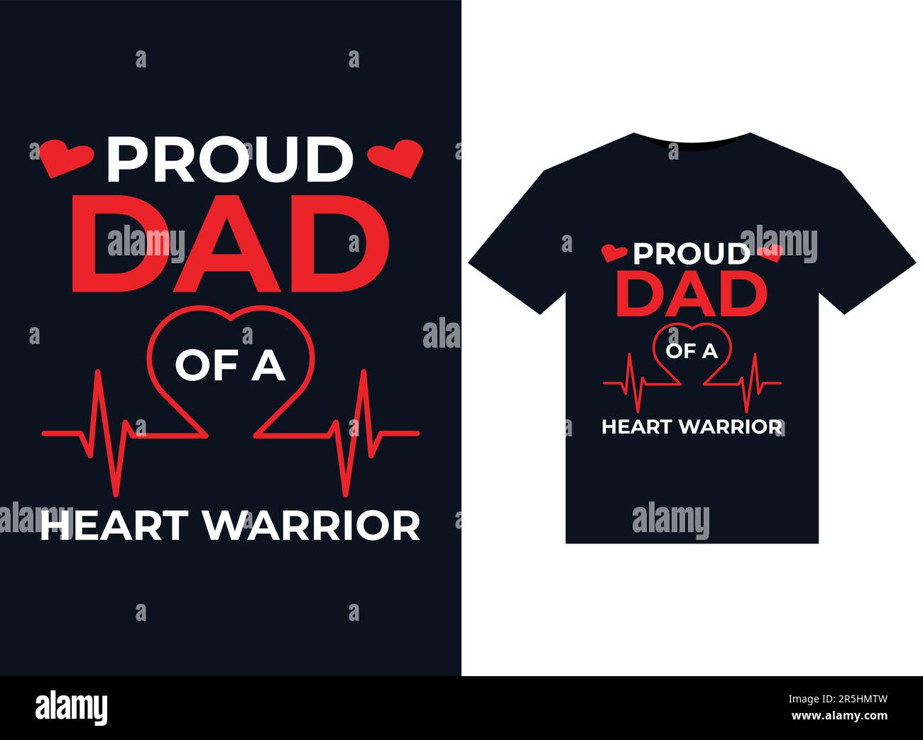 Stolze Dad Illustrationen für bedruckbare T-Shirts Stock Vektor