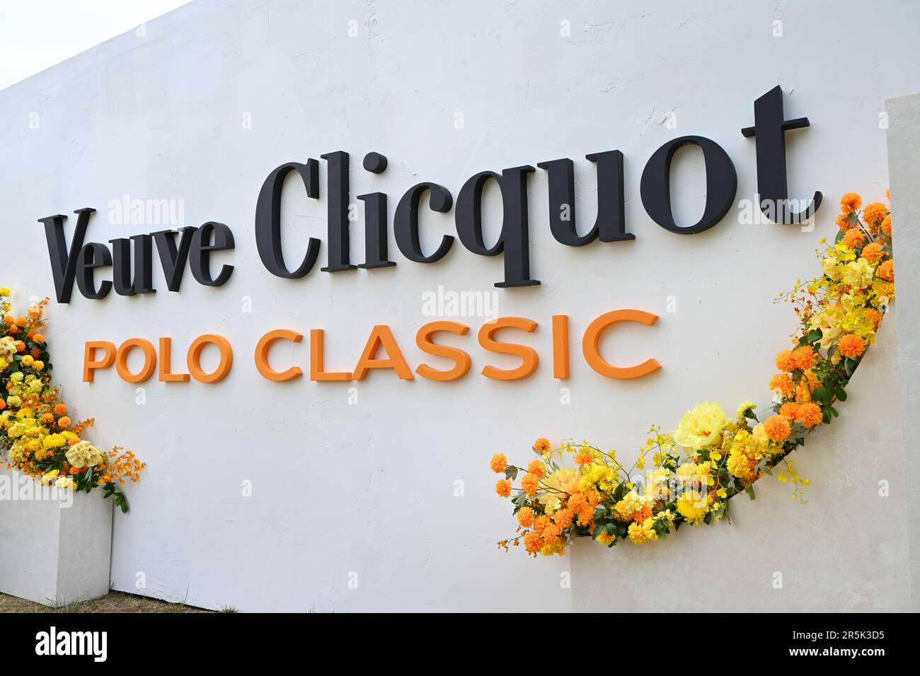Veuve Clicquot Polo Classic Beschilderung Stockfoto