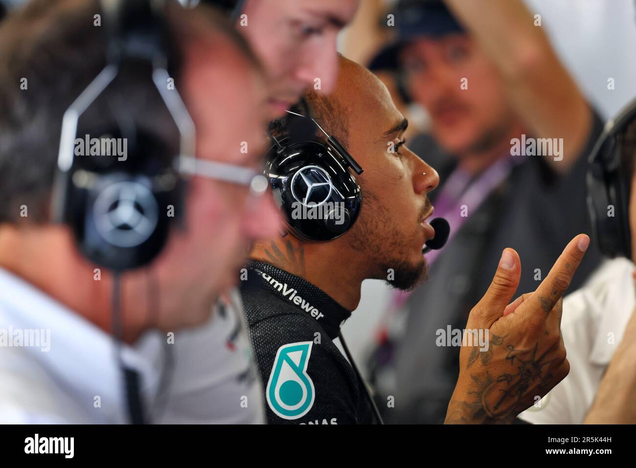 Barcelona, Spanien. 04. Juni 2023. Lewis Hamilton (GBR) Mercedes AMG F1. Formel-1-Weltmeisterschaft, Rd 8, spanischer Grand Prix, Sonntag, 4. Juni 2023. Barcelona, Spanien. Kredit: James Moy/Alamy Live News Stockfoto