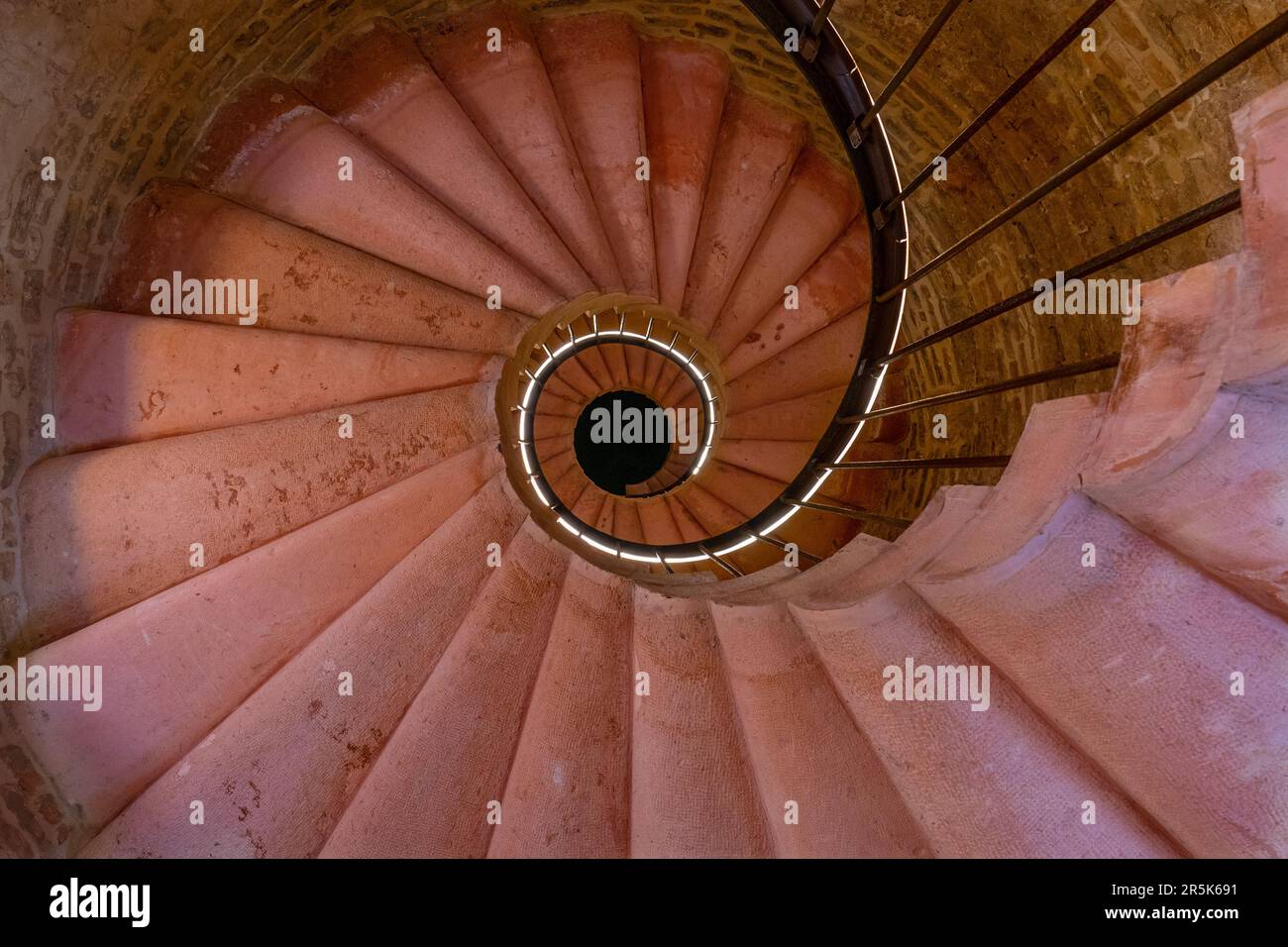 Wendeltreppe im Palazzo Ducale (Urbino) Stockfoto