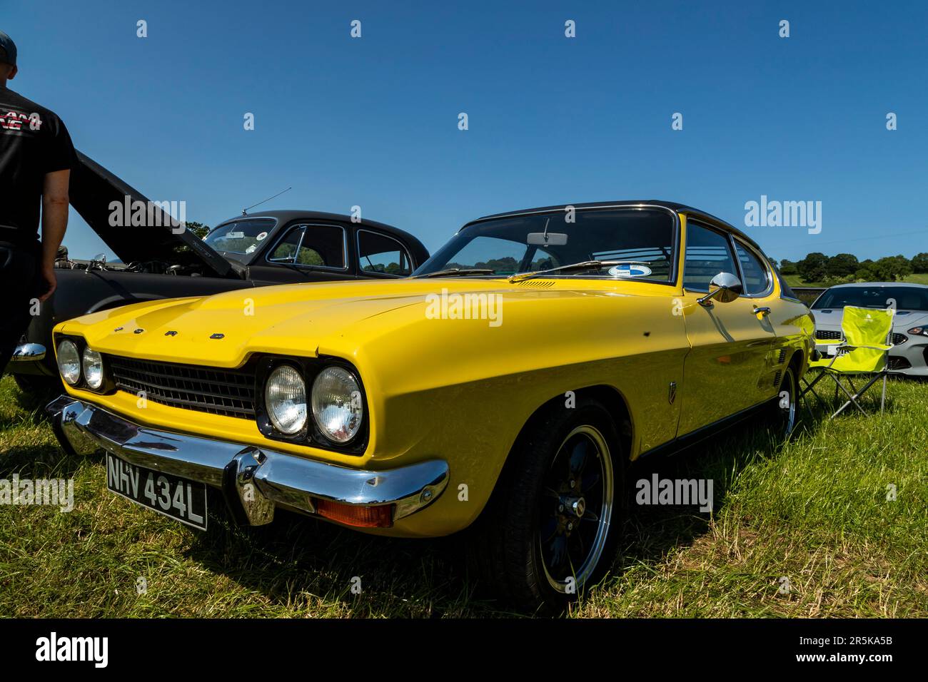 1972 Ford Capri 1600 GT. Oldtimer-Treffen auf Hanley Farm, Chepstow. Stockfoto