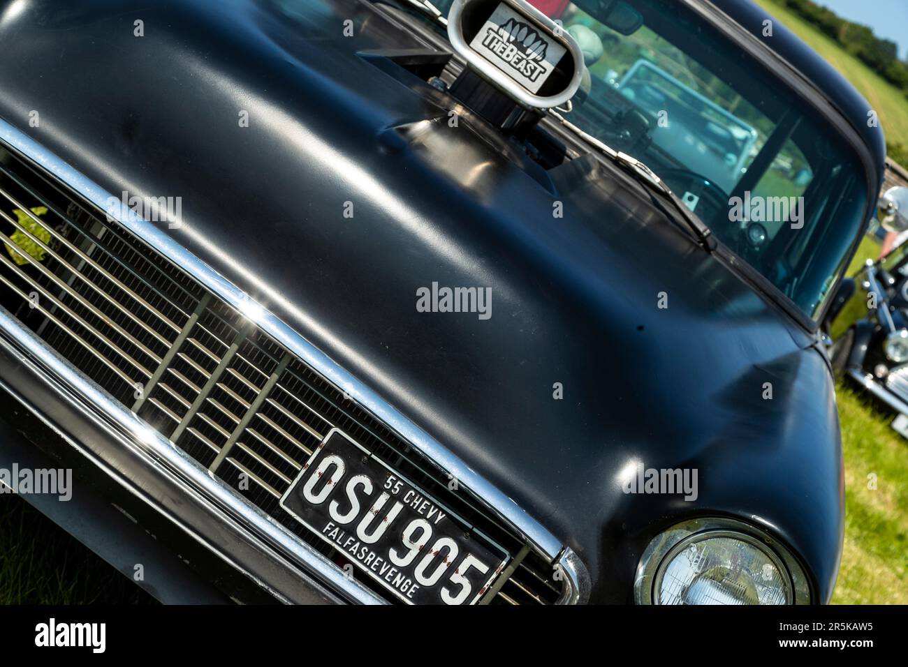 Der Beast Chevvy. Oldtimer-Treffen auf Hanley Farm, Chepstow. Stockfoto