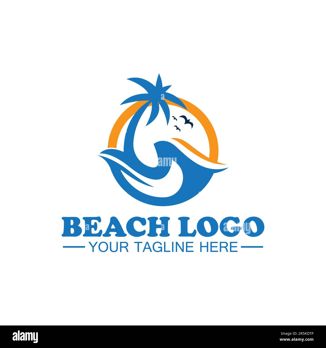 Strandlogo-Design Vektorvorlage Stock Vektor