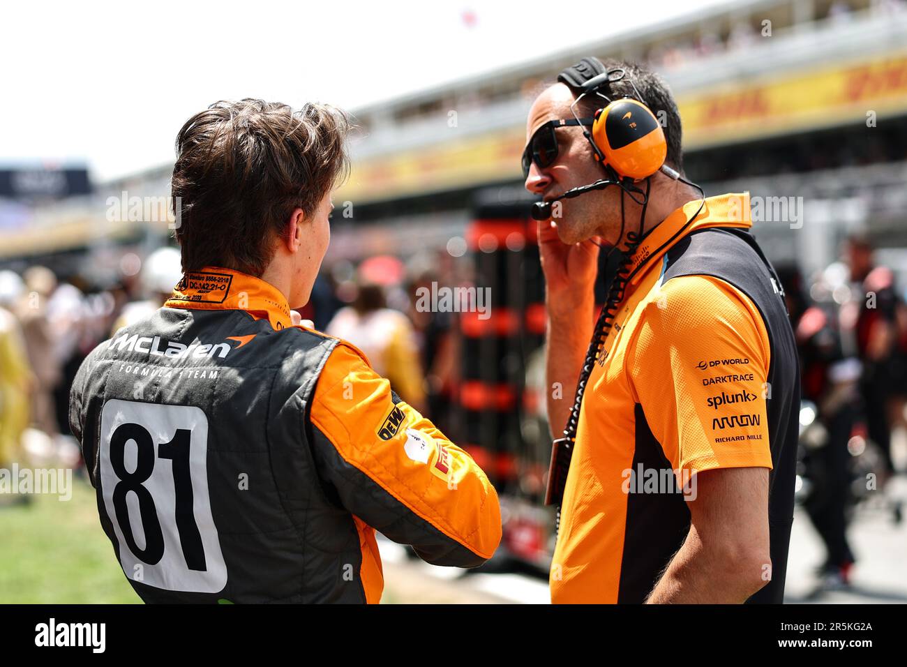 Barcelona, Spanien. 04. Juni 2023. Oscar Piastri (AUS) McLaren auf dem Raster. 04.06.2023. Formel-1-Weltmeisterschaft, Rd 8, Spanischer Grand Prix, Barcelona, Spanien, Wettkampftag. Das Foto sollte wie folgt lauten: XPB/Press Association Images. Kredit: XPB Images Ltd/Alamy Live News Stockfoto