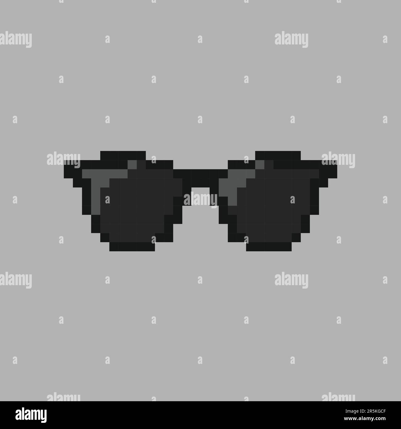Flaches Symbol der Sonnenbrille. Pixel-8bit-Stil Stock Vektor