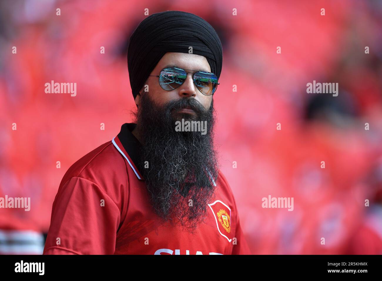 London, Großbritannien. 3. Juni 2023. Manchester United Fans beim FA Cup im Wembley Stadium, London. Das Bild sollte lauten: Gary Oakley/Sportimage Credit: Sportimage Ltd/Alamy Live News Stockfoto