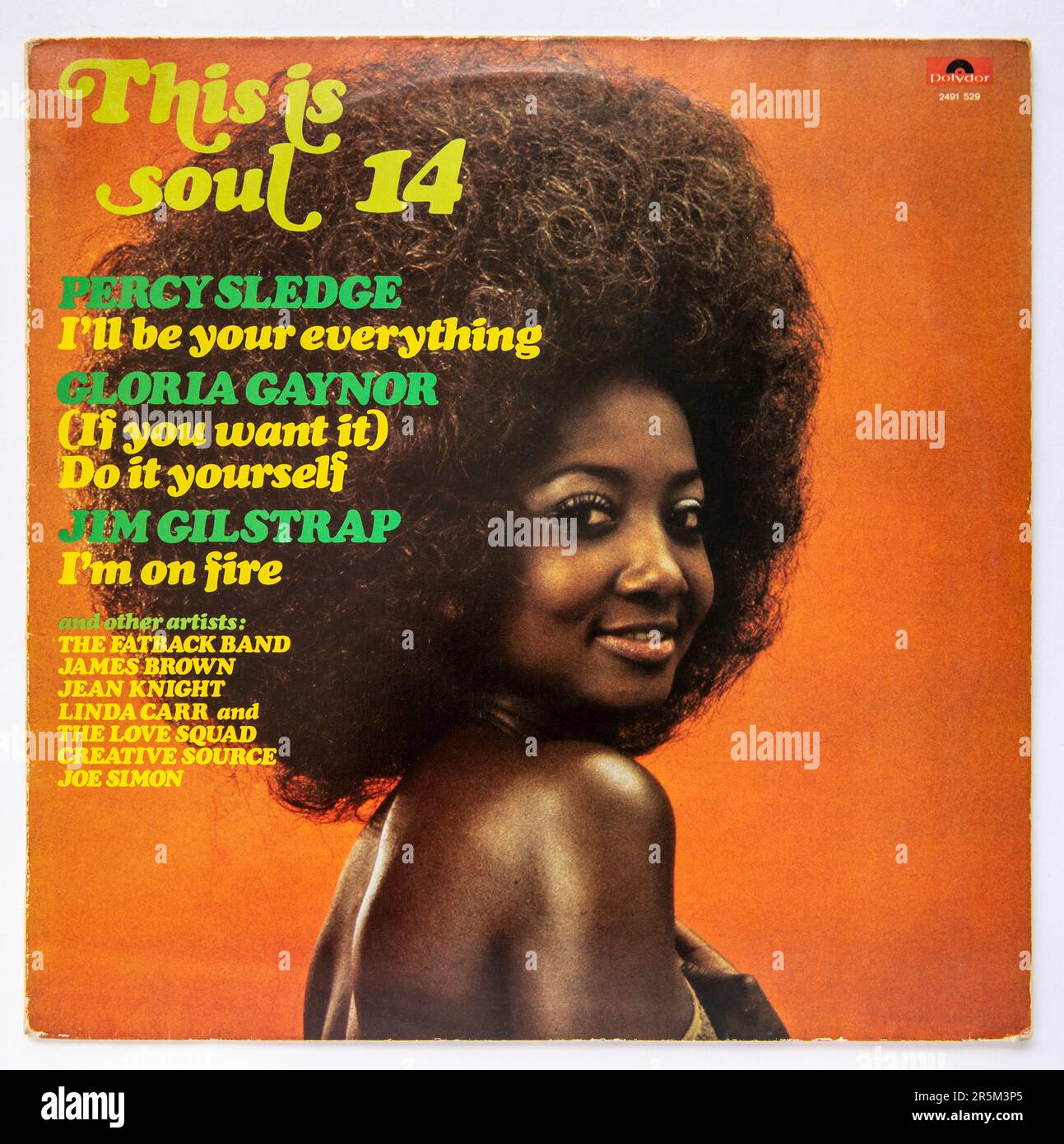 LP Cover of This is Soul 14, ein Album klassischer Soul Music, das 1975 veröffentlicht wurde Stockfoto