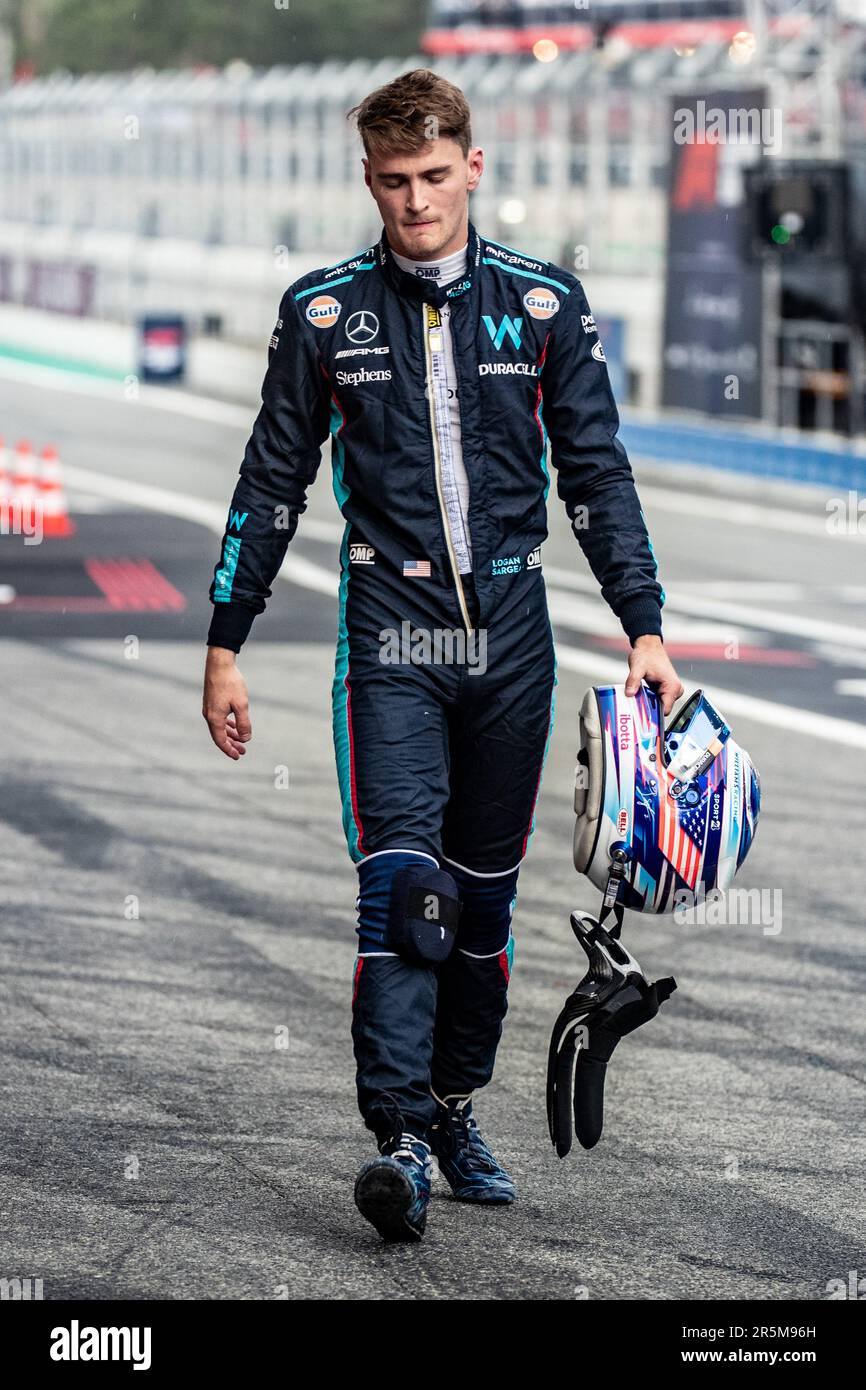 Barcelona, Spanien. 03. Juni 2023. Barcelona, Spanien, 3. Juni 2023; #2, Logan Sargeant, USA, Team Williams F1 während der FIA F1 Weltmeisterschaft. Formel 1 Grand Prix von Spanien, Circuit de Catalunya in der Nähe von Montmelo - Bild mit gebührenpflichtiger Haftung - Foto: © Cristiano BARNI/ATP Images (BARNI Cristiano/ATP/SPP) Guthaben: SPP Sport Press Photo. Alamy Live News Stockfoto
