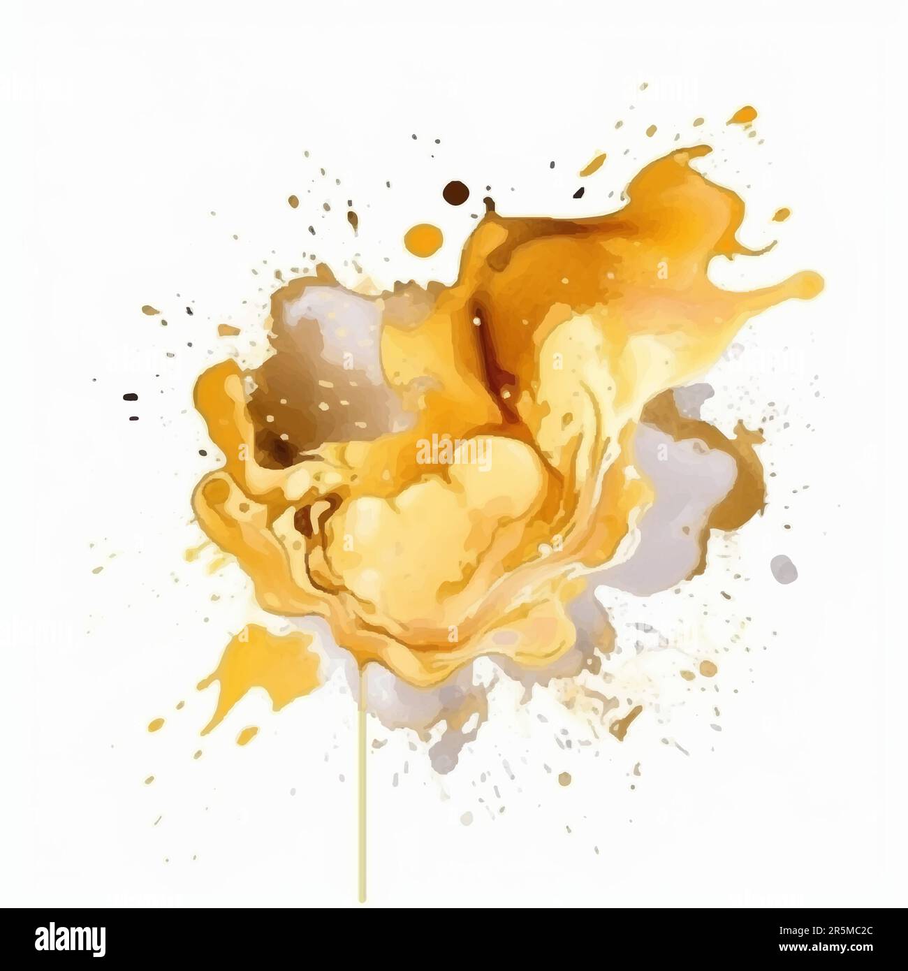 Spritzt mit Aquarellfarben. Helle Flüssiglackspritzer oder Tintenspritzer. Abstrakter farbiger Hintergrund. Vektordarstellung Stock Vektor