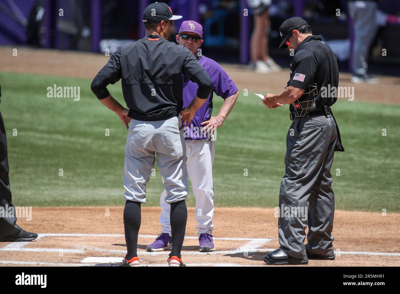 June 4, 2023 Oregon State Head Coach Mitch Canham and LSU Head Coach