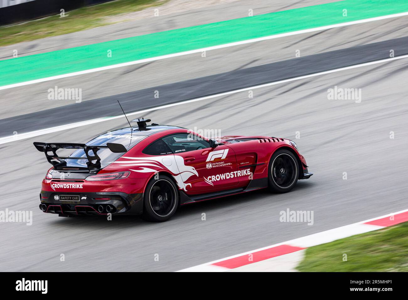 Barcelona, Spanien. 4. Juni 2023: Circuit de Barcelona-Catalunya, Barcelona, Spanien: Formel 1 Grand Prix Spanien 2023: Renntag: Mercedes AMG GT Black Series Formel-1-Sicherheitswagen auf der Strecke Credit: Action Plus Sports Images/Alamy Live News Stockfoto