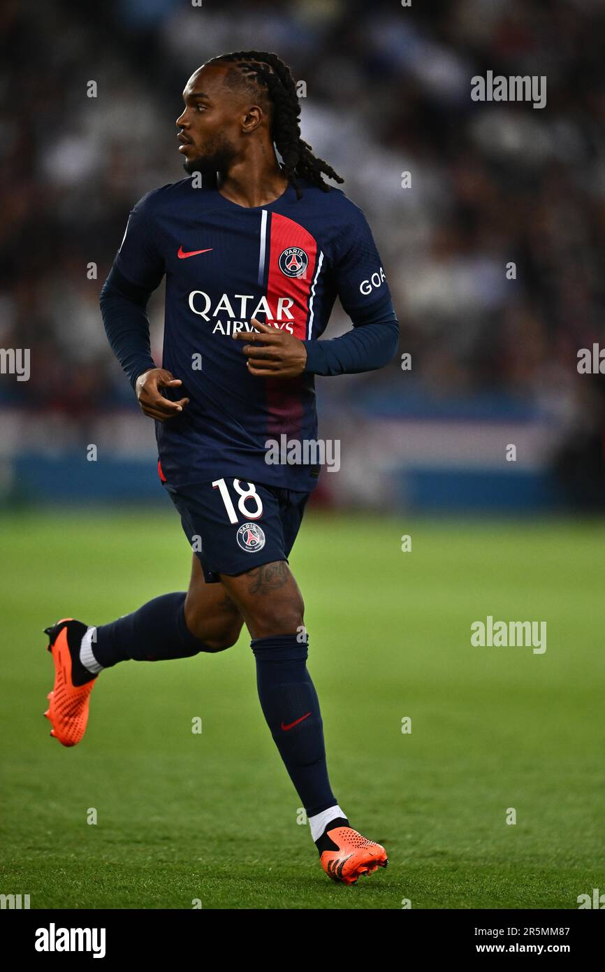 PARIS, FRANKREICH - JUNI 3: Renato Sanches von Paris Saint-Germain im neuen nike Trikot für Staffel 2023/24 während des Spiels Ligue 1 zwischen Paris Saint-Germain Stockfoto