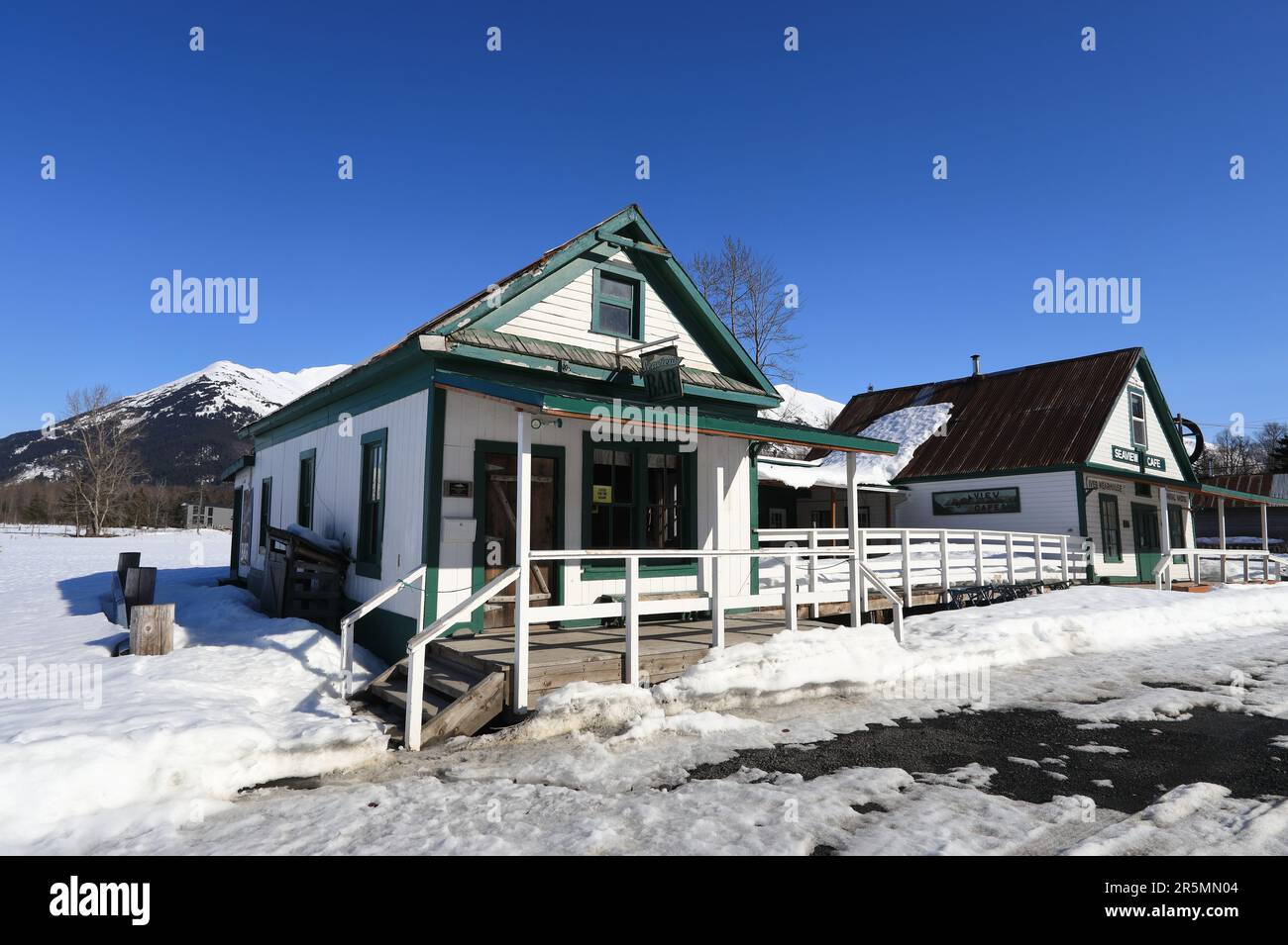 Hauptstraße des Dorfes Hope Stockfoto