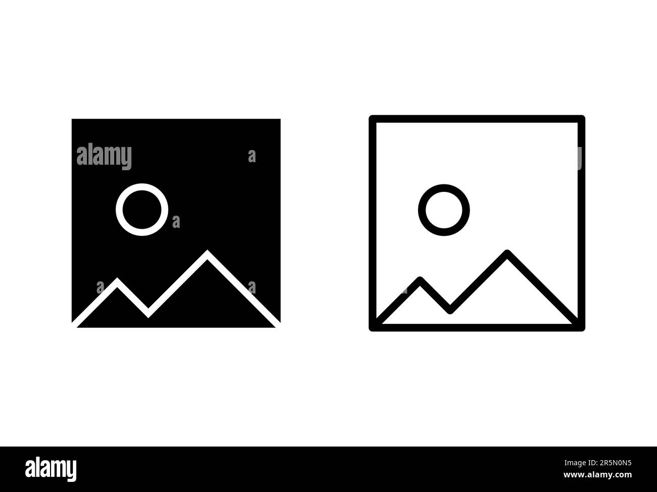 Bildsymbolgruppe. Symbol für Fotogalerie Stock Vektor