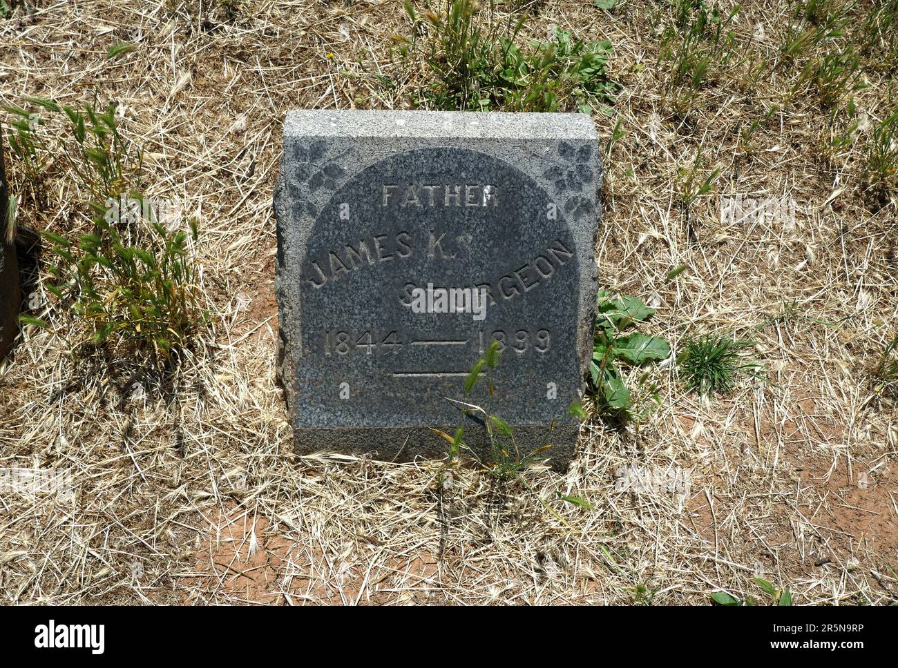 Los Angeles, Kalifornien, USA 3. Juni 2023 Ehrenmedaille aus dem Amerikanischen Bürgerkrieg, Empfänger James Sturgeon Grab auf dem Evergreen Cemetery, 204 N. Evergreen Avenue, am 3. Juni 2023 in Los Angeles, Kalifornien, USA. Foto: Barry King/Alamy Stock Photo Stockfoto