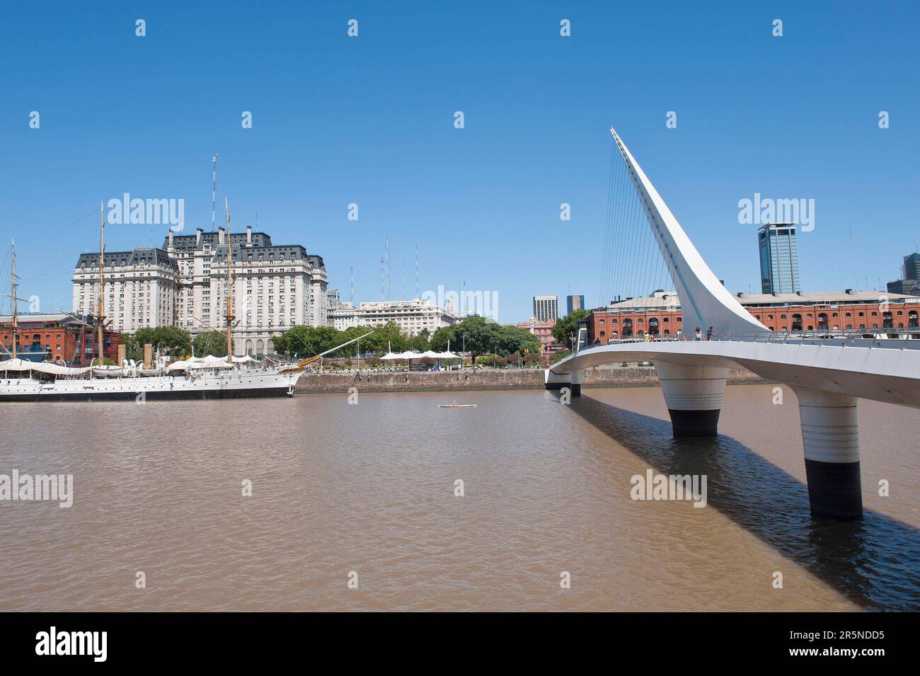 Puente de la Mujer, Frauenbrücke, Puerto Madero, Buenos Aires, Argentinien Stockfoto