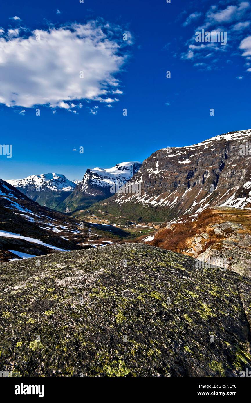 Dalsnibba Region, Geiranger, Moere Og Romsdalen Norwegen Stockfoto