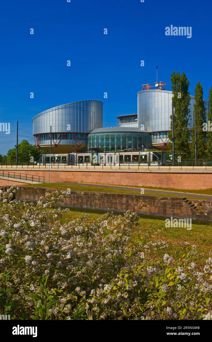 Straßburg, Europäischer Gerichtshof für Menschenrechte, UNESCO-Weltkulturerbe, Elsass, Bas Rhin, Frankreich Stockfoto