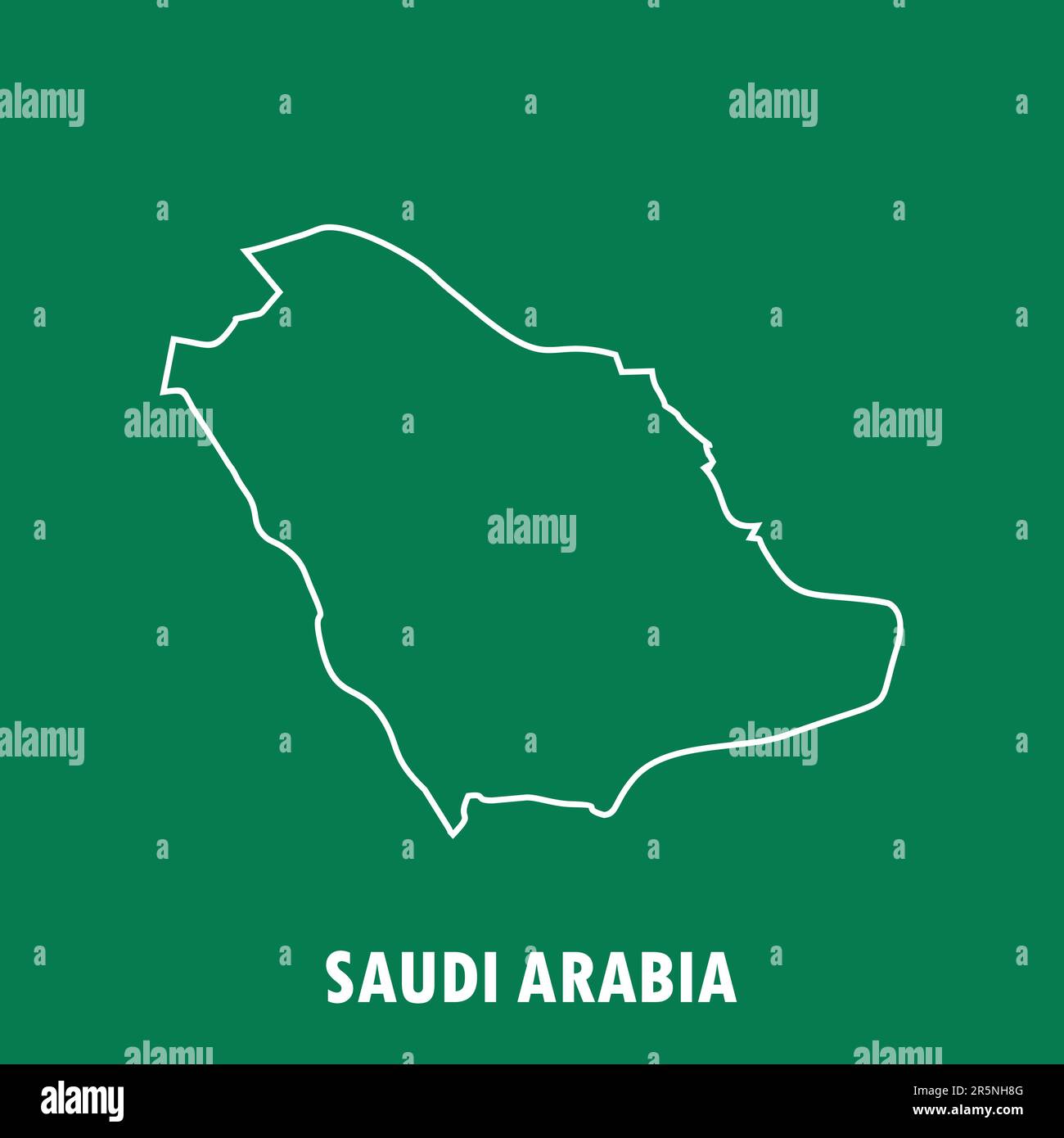 Darstellung des Vektors der Saudi-Arabischen Landkarte Stock Vektor